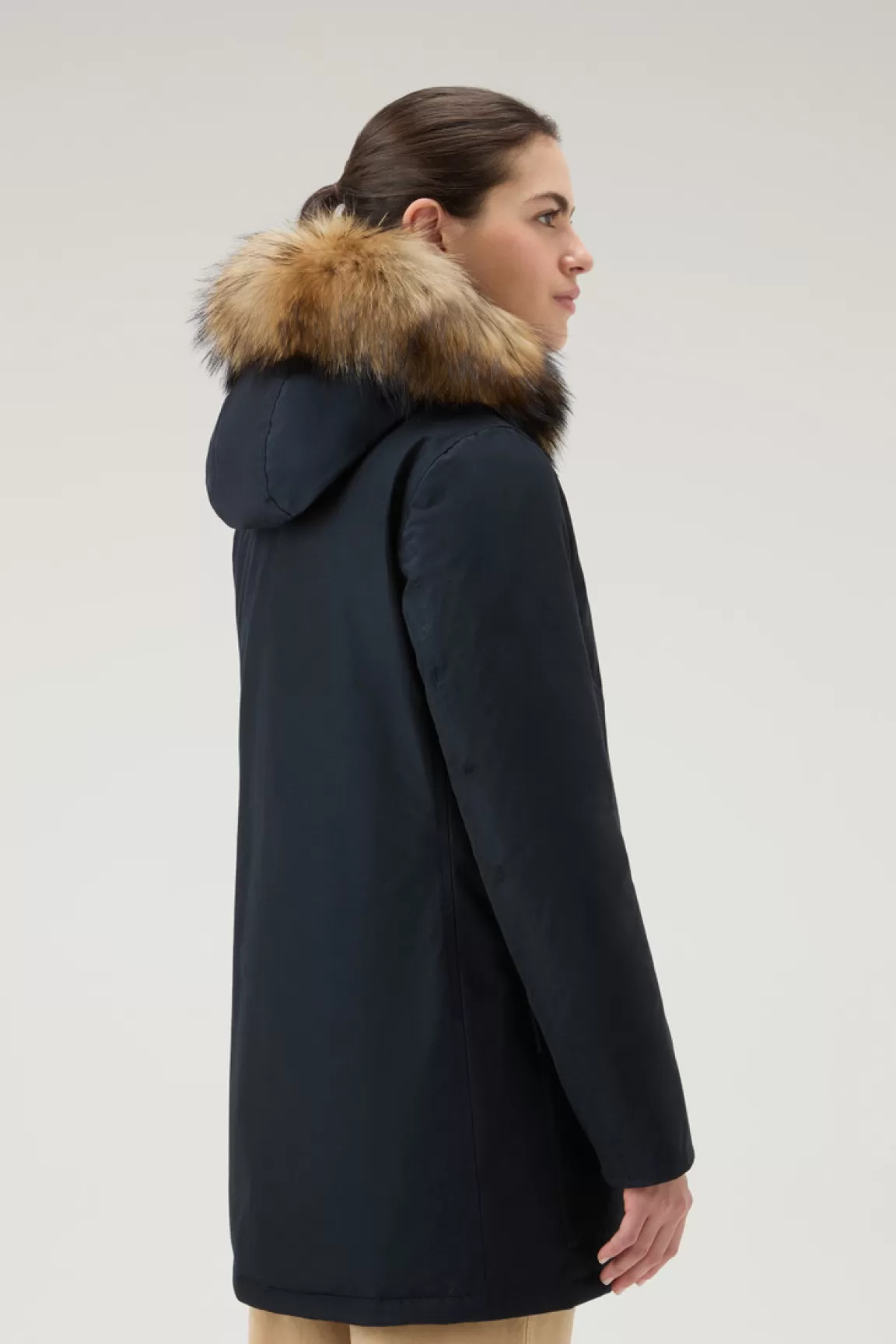Donna Woolrich Parka>Arctic Parka In Ramar Cloth Con Quattro Tasche E Pelliccia Removibile