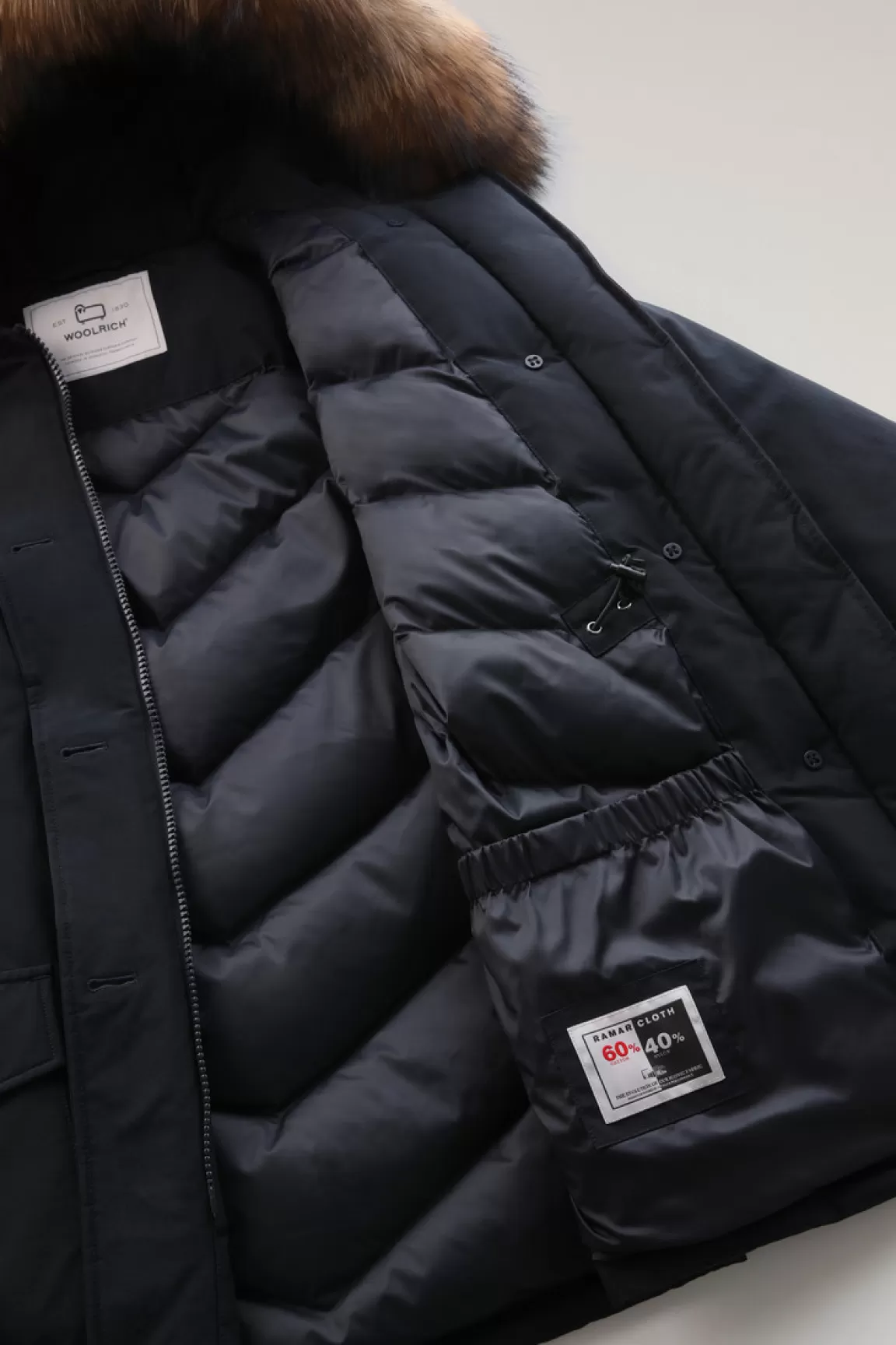 Donna Woolrich Parka>Arctic Parka In Ramar Cloth Con Quattro Tasche E Pelliccia Removibile
