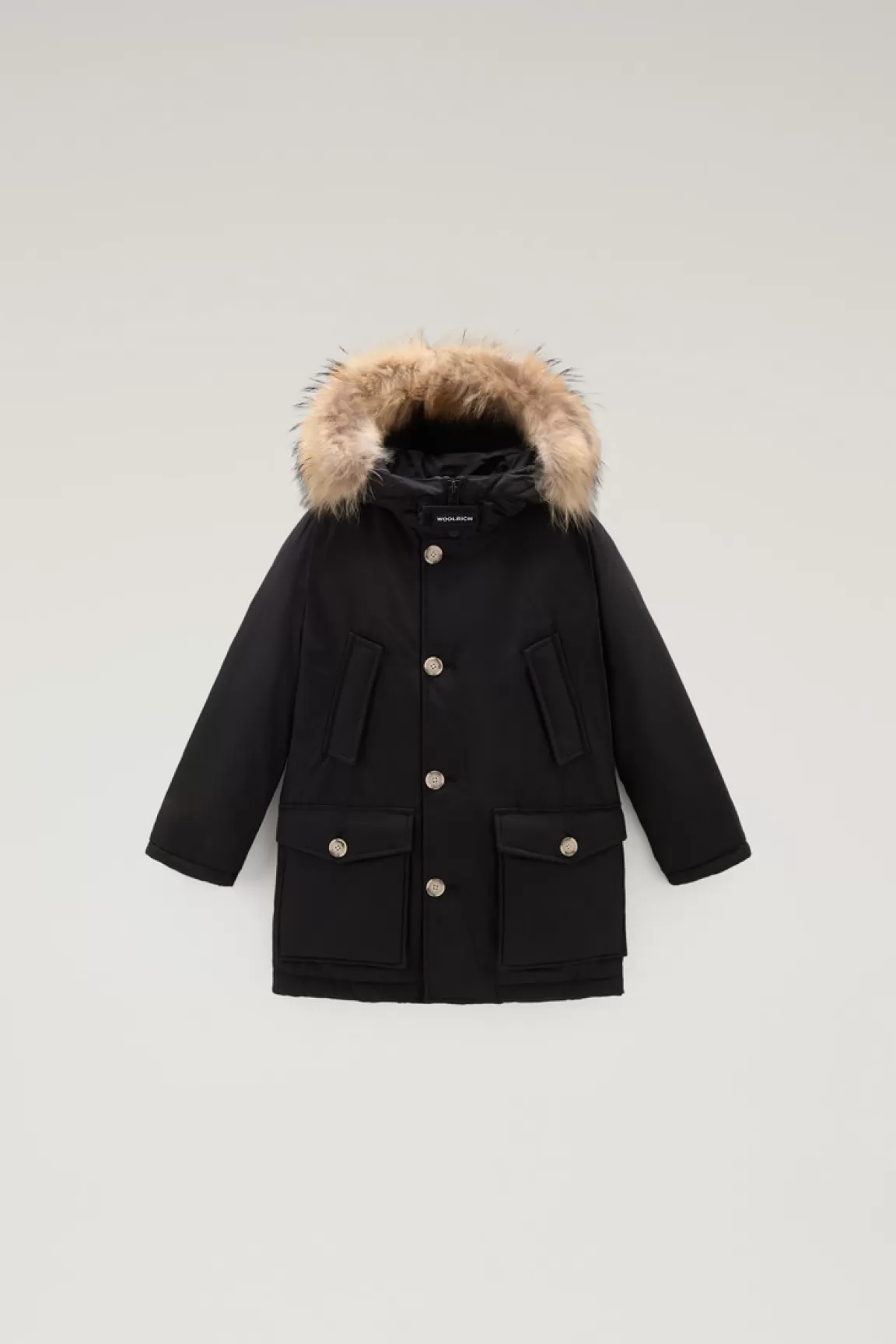 Bambino Woolrich Parka>Arctic Parka In Ramar Cloth Da Bambino Con Pelliccia Removibile