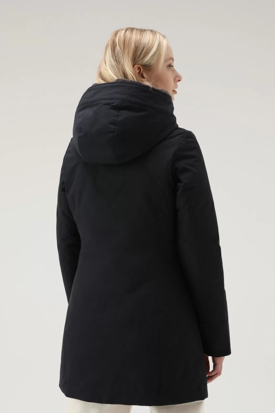 Donna Woolrich Parka>Boulder Parka In Ramar Cloth Con Cappuccio E Collo Removibile In Pelliccia Sintetica