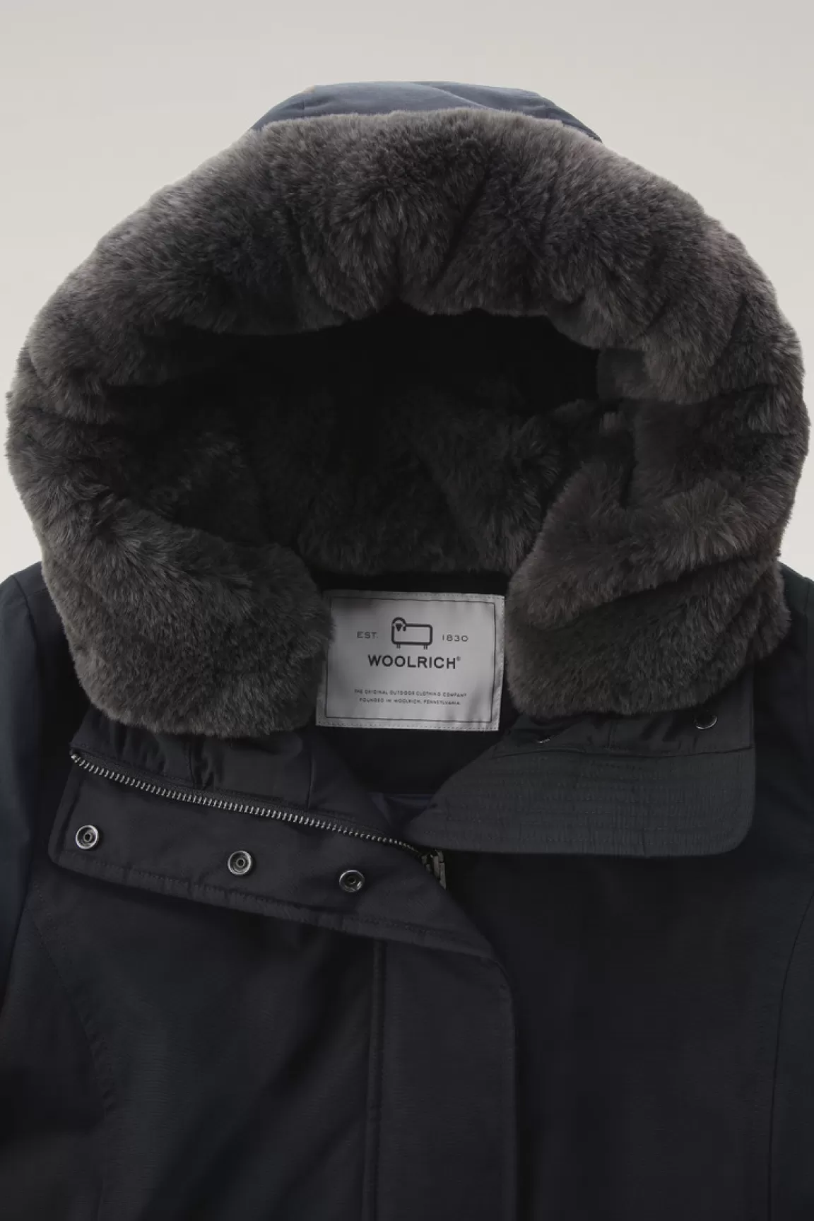 Donna Woolrich Parka>Boulder Parka In Ramar Cloth Con Cappuccio E Collo Removibile In Pelliccia Sintetica