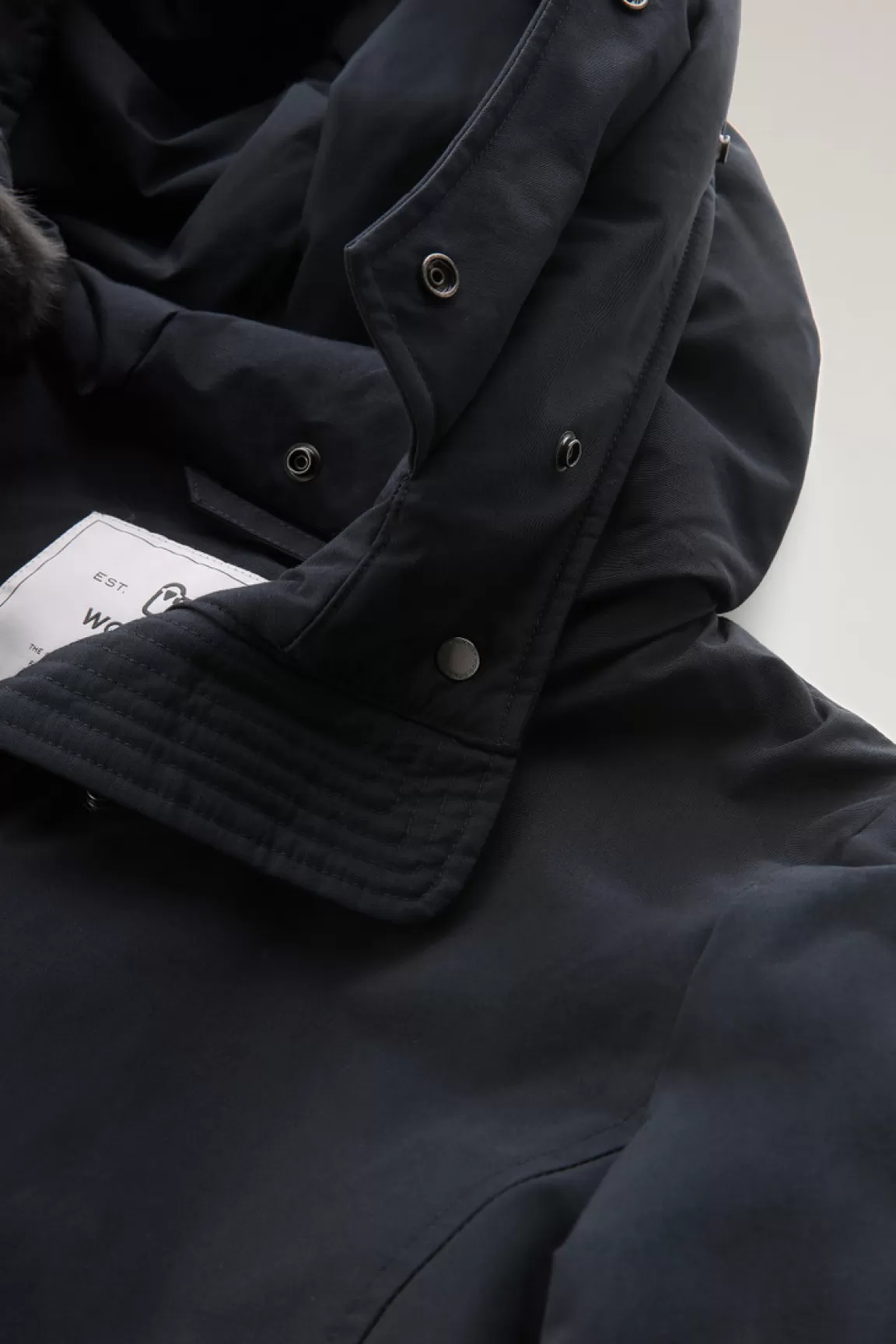 Donna Woolrich Parka>Boulder Parka In Ramar Cloth Con Cappuccio E Collo Removibile In Pelliccia Sintetica