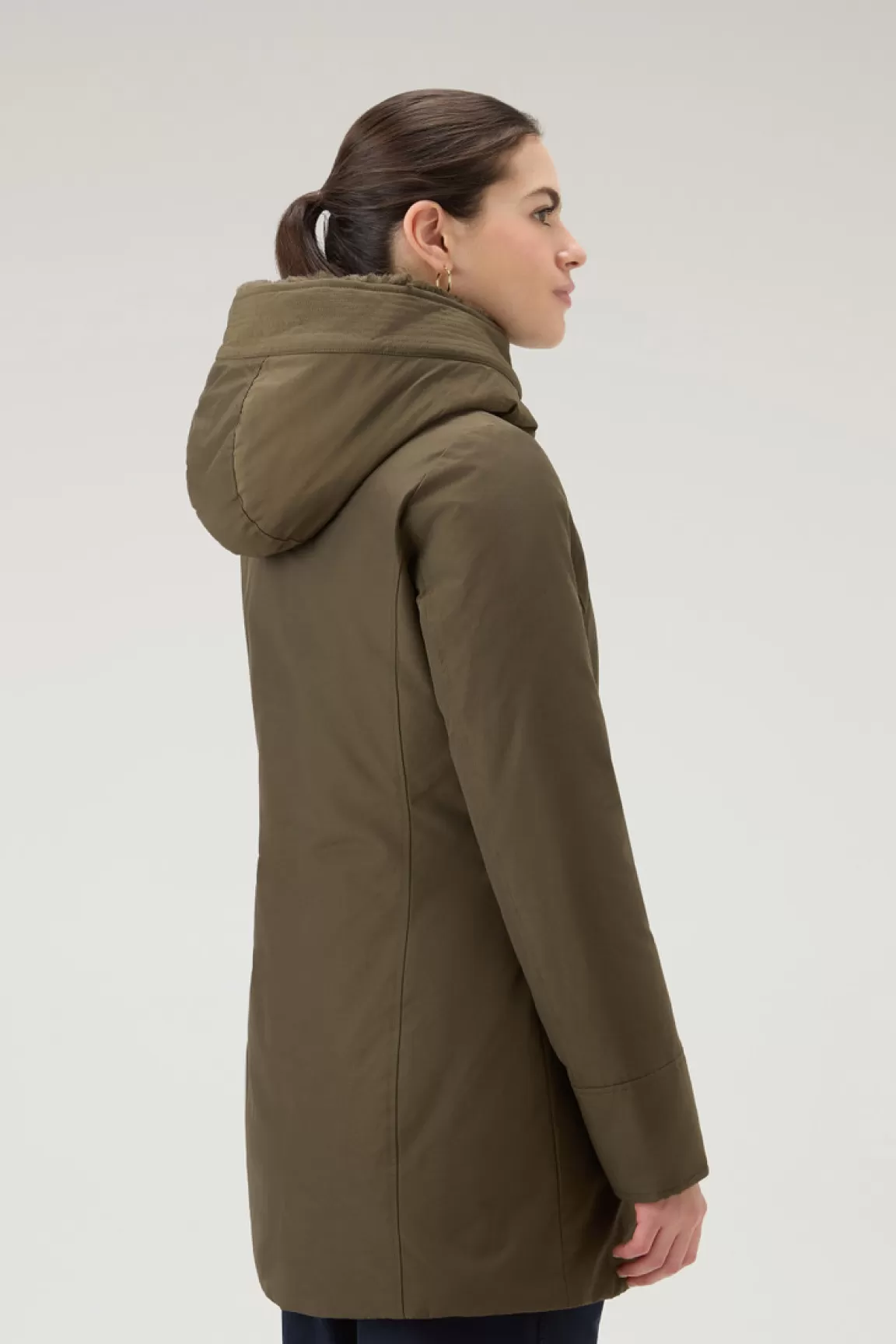 Donna Woolrich Parka>Boulder Parka In Ramar Cloth Con Cappuccio E Collo Removibile In Pelliccia Sintetica