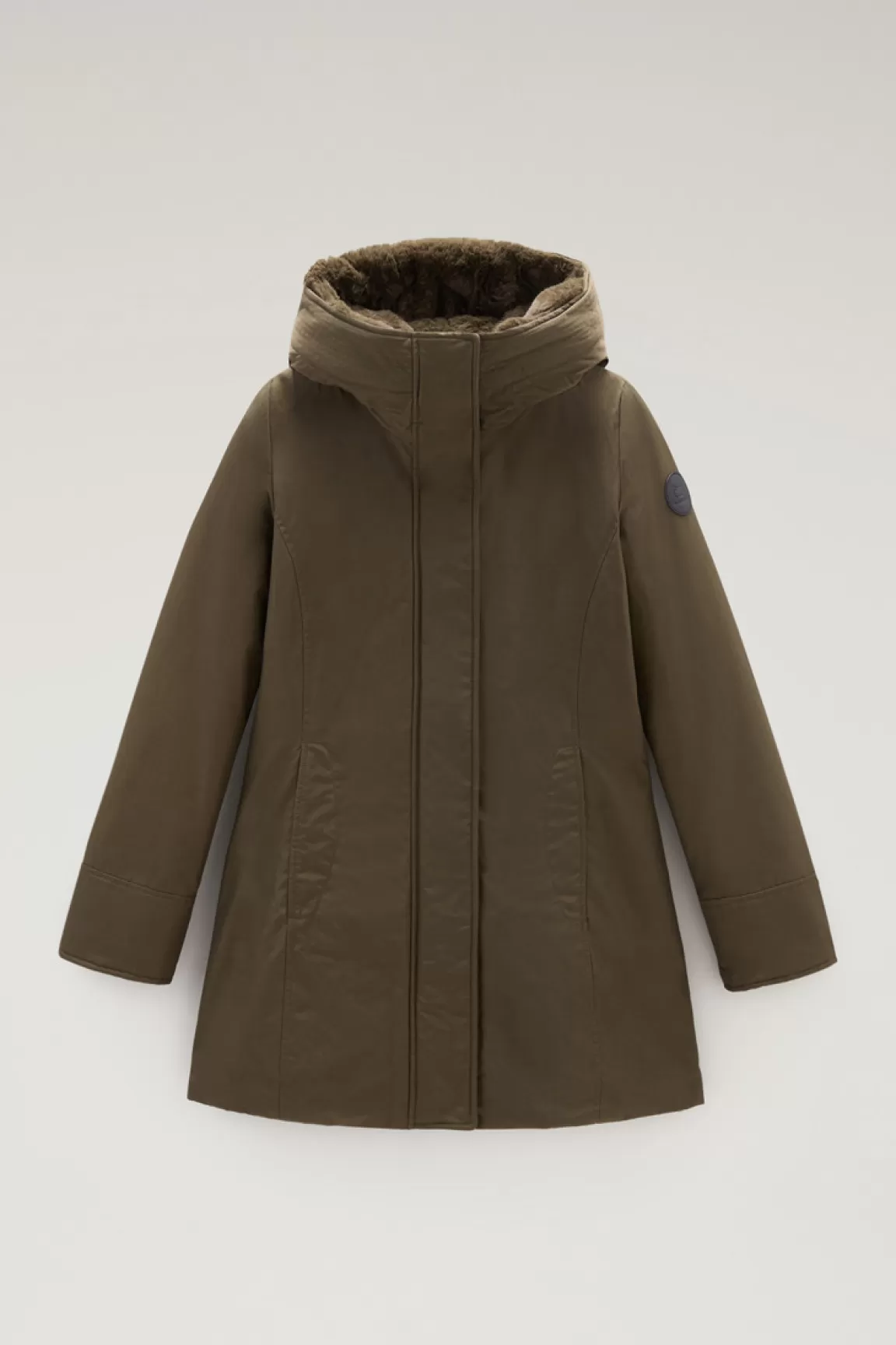 Donna Woolrich Parka>Boulder Parka In Ramar Cloth Con Cappuccio E Collo Removibile In Pelliccia Sintetica