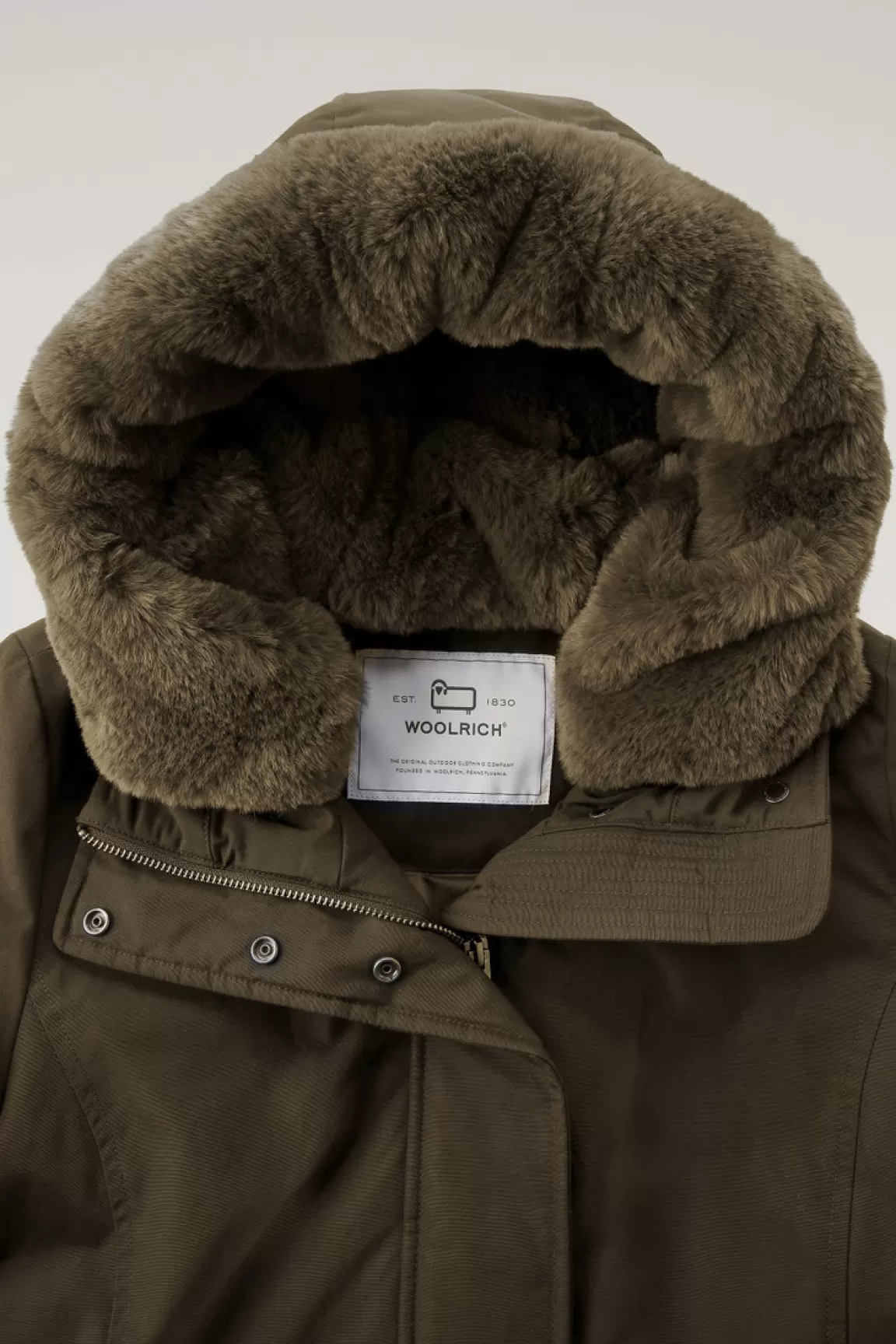 Donna Woolrich Parka>Boulder Parka In Ramar Cloth Con Cappuccio E Collo Removibile In Pelliccia Sintetica