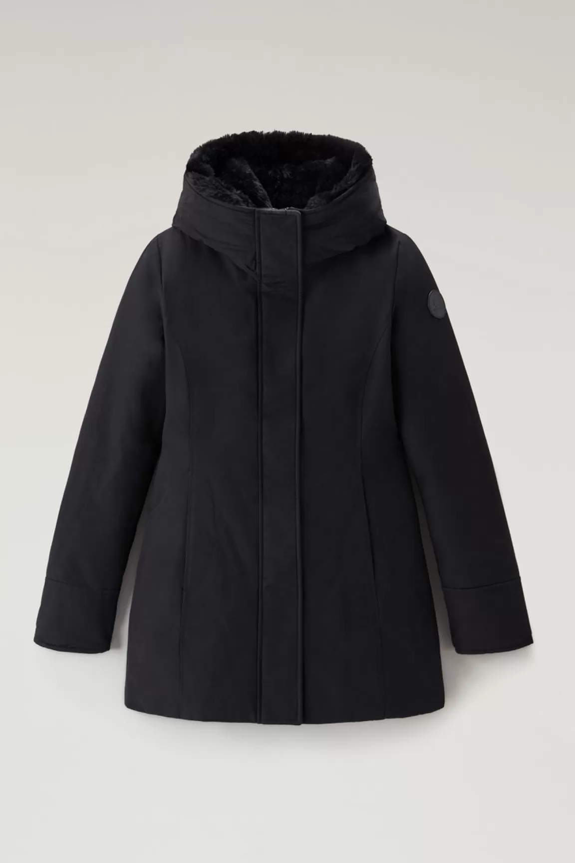 Donna Woolrich Parka>Boulder Parka In Ramar Cloth Con Cappuccio E Collo Removibile In Pelliccia Sintetica