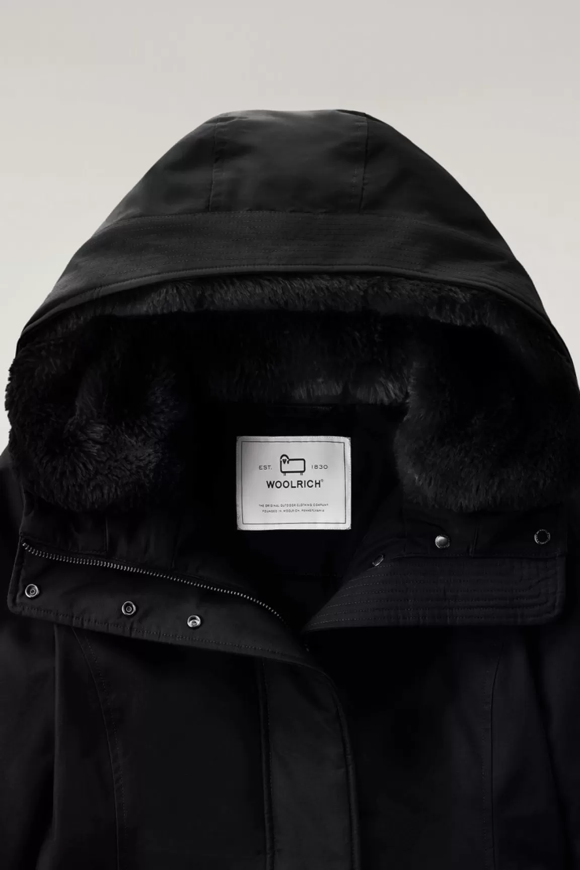 Donna Woolrich Parka>Boulder Parka In Ramar Cloth Con Cappuccio E Collo Removibile In Pelliccia Sintetica