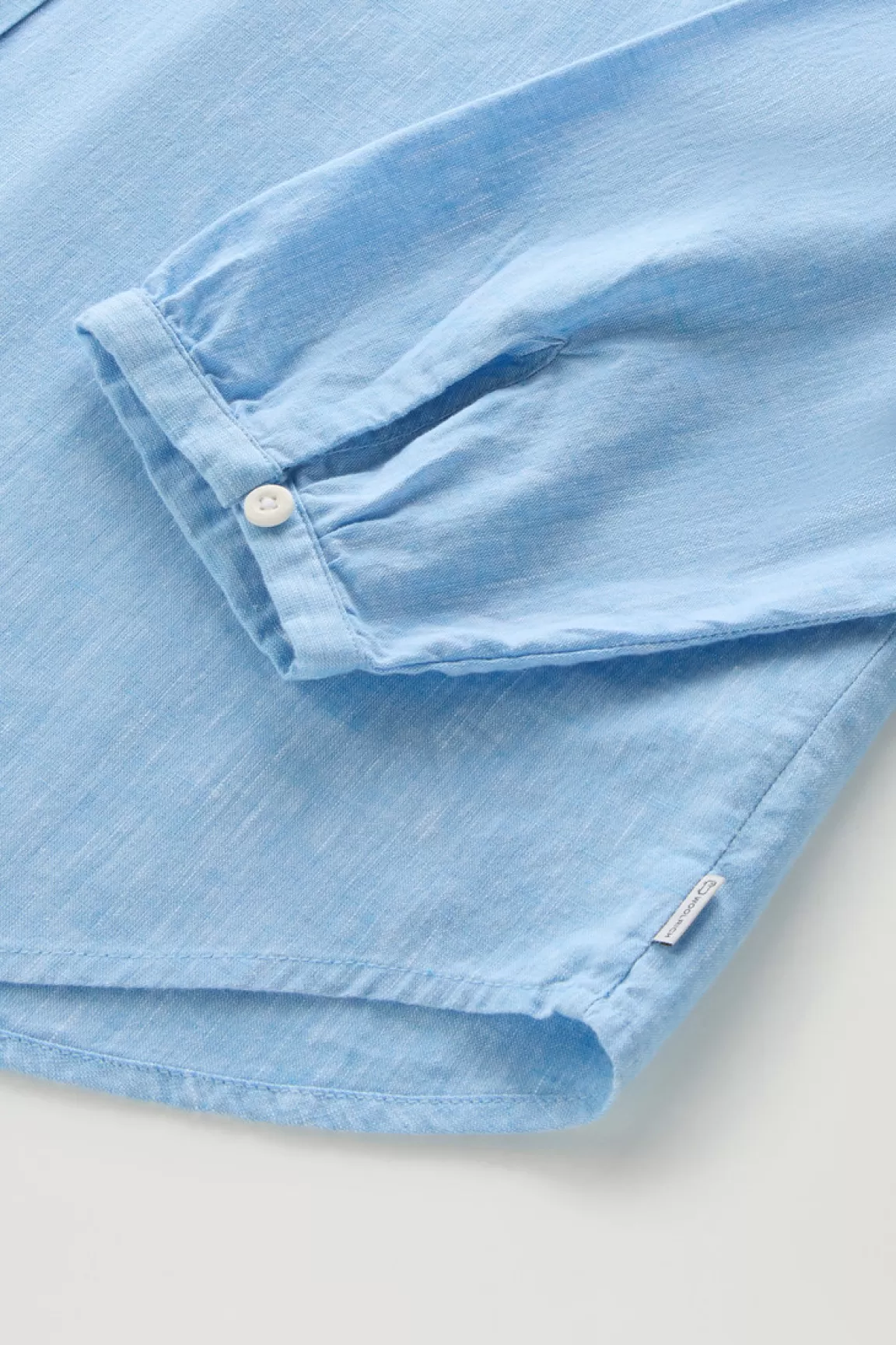 Donna Woolrich Camicie e giacche a camicia>Camicia Alla Coreana In Misto Lino E Cotone