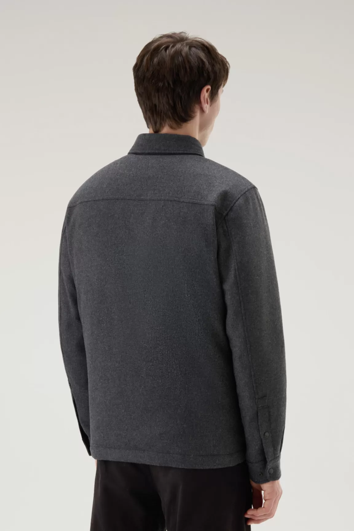 Uomo Woolrich Giacche a camicia | Giacche>Giacca A Camicia Imbottita Alaskan In Misto Lana Italiana Riciclata