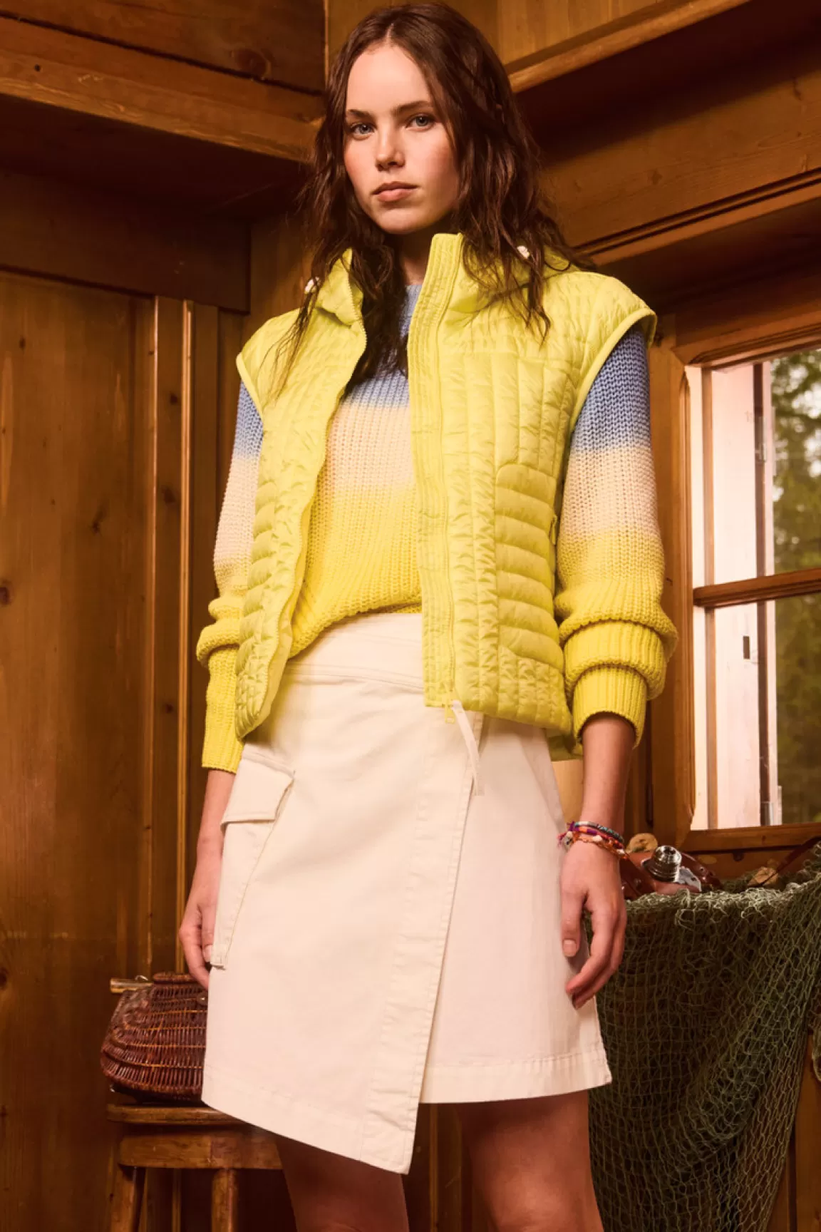 Donna Woolrich Vestiti e gonne>Gonna Cargo A Portafoglio Tinta In Capo In Twill Di Cotone