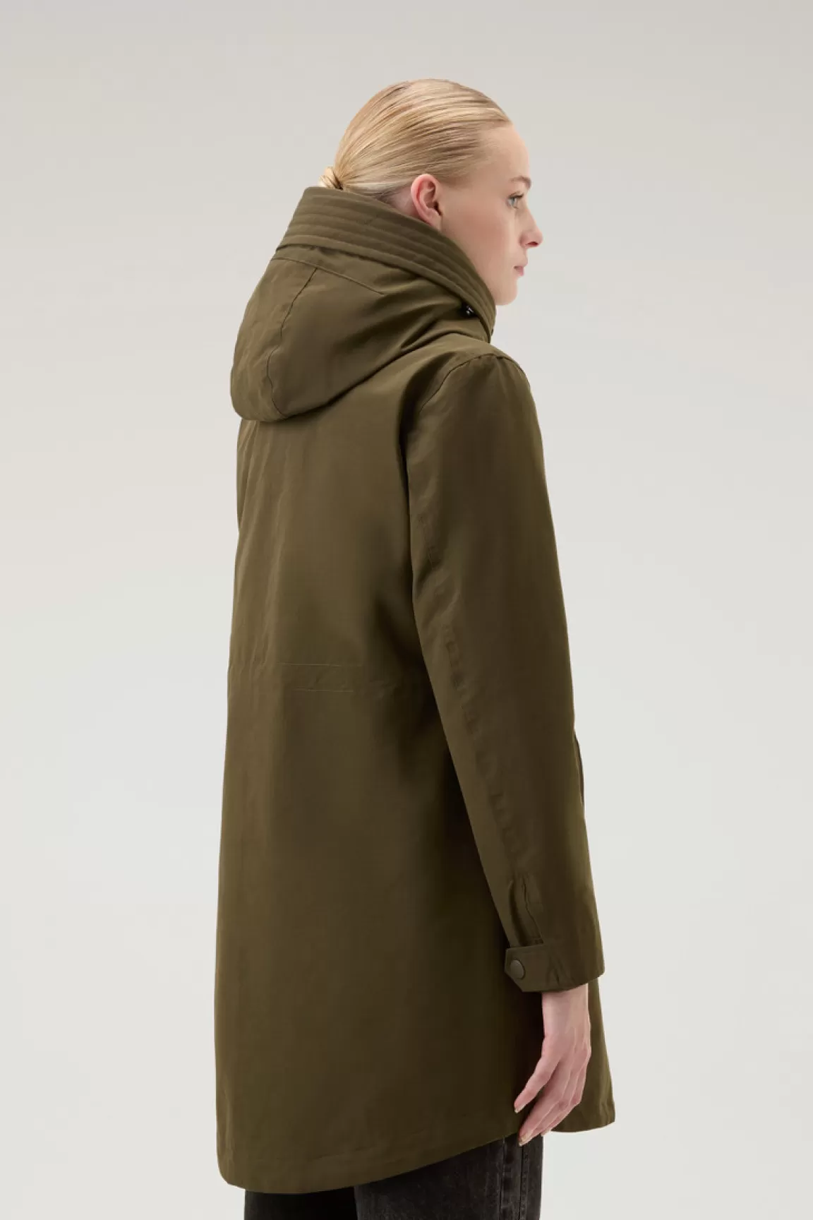 Donna Woolrich Parka>Military Parka 3 In 1 In Ramar Cloth Con Giacca Trapuntata Removibile