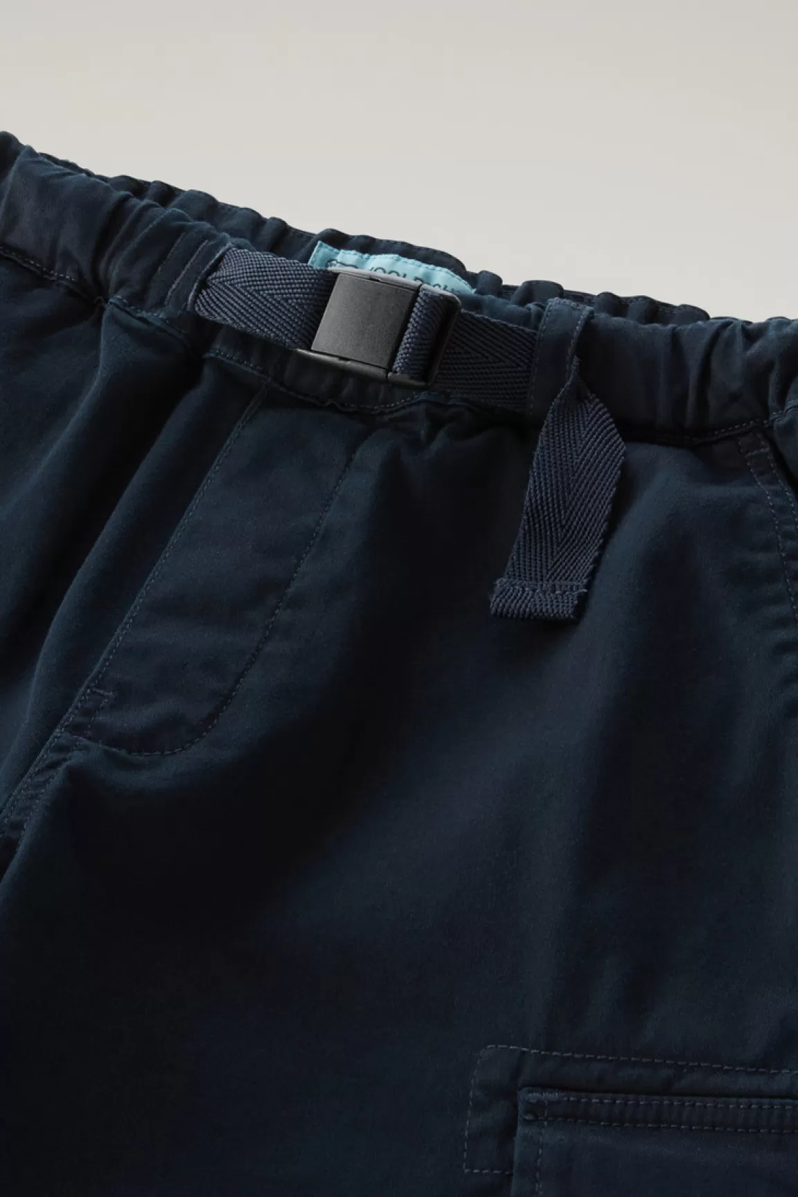 Bambino Woolrich Abbigliamento>Pantaloncini Cargo Da Bambino Tinti In Capo In Cotone Elasticizzato