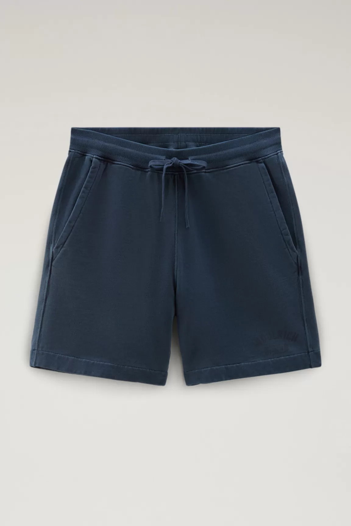 Uomo Woolrich Pantaloni e pantaloncini>Pantaloncini Sportivi Tinti In Capo In Puro Cotone Felpato