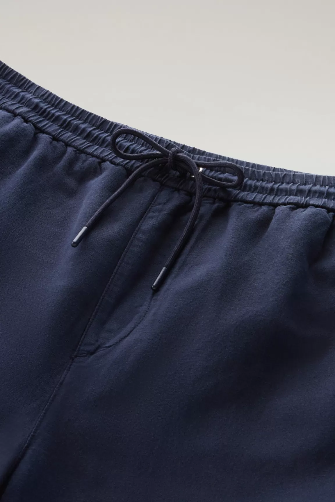 Uomo Woolrich Pantaloni e pantaloncini>Pantaloni Cargo In Misto Cotone E Lino Tinti In Capo