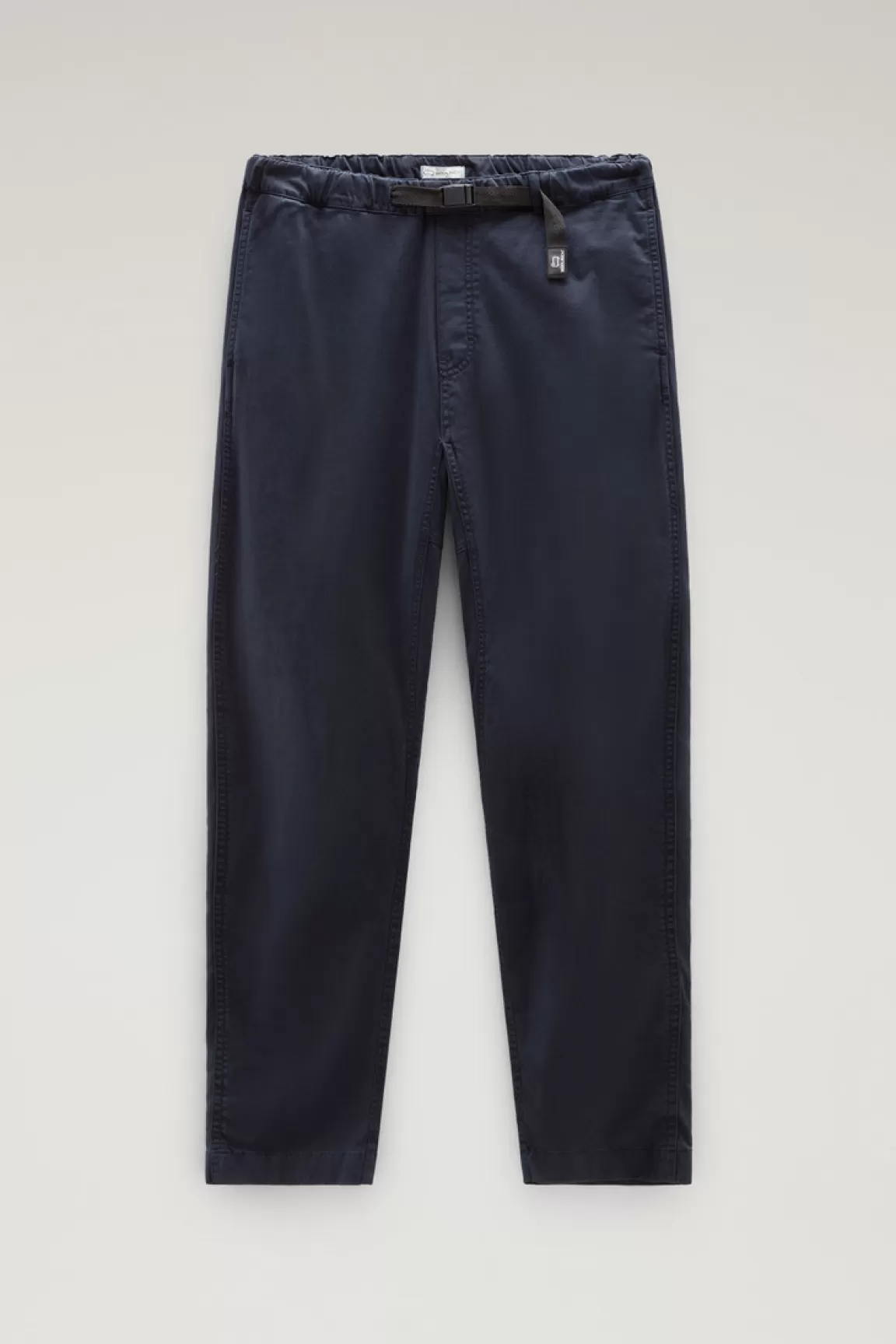 Uomo Woolrich Pantaloni e pantaloncini>Pantaloni Chino Tinti In Capo In Cotone Elasticizzato Con Cintura In Nylon