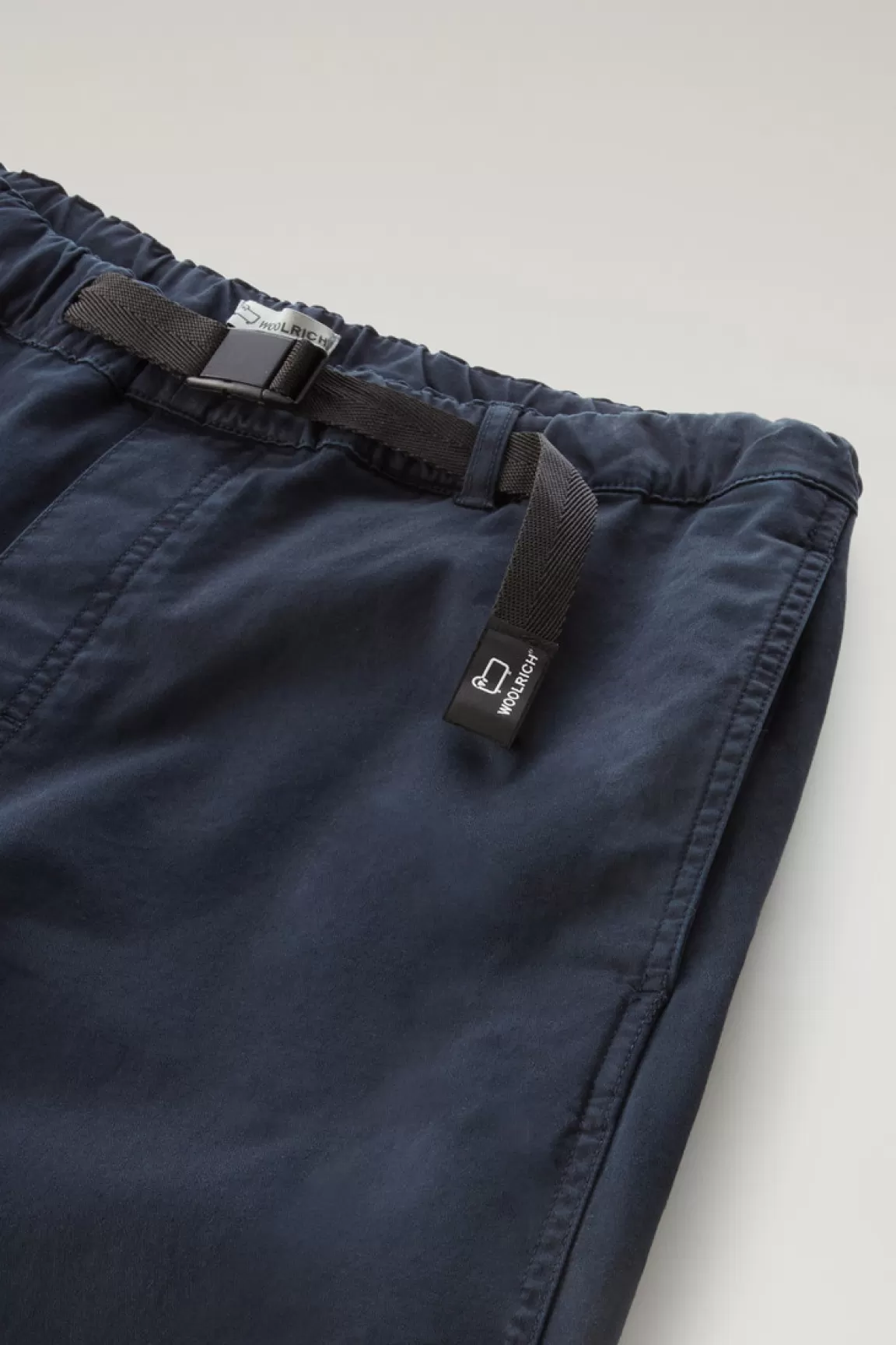 Uomo Woolrich Pantaloni e pantaloncini>Pantaloni Chino Tinti In Capo In Cotone Elasticizzato Con Cintura In Nylon