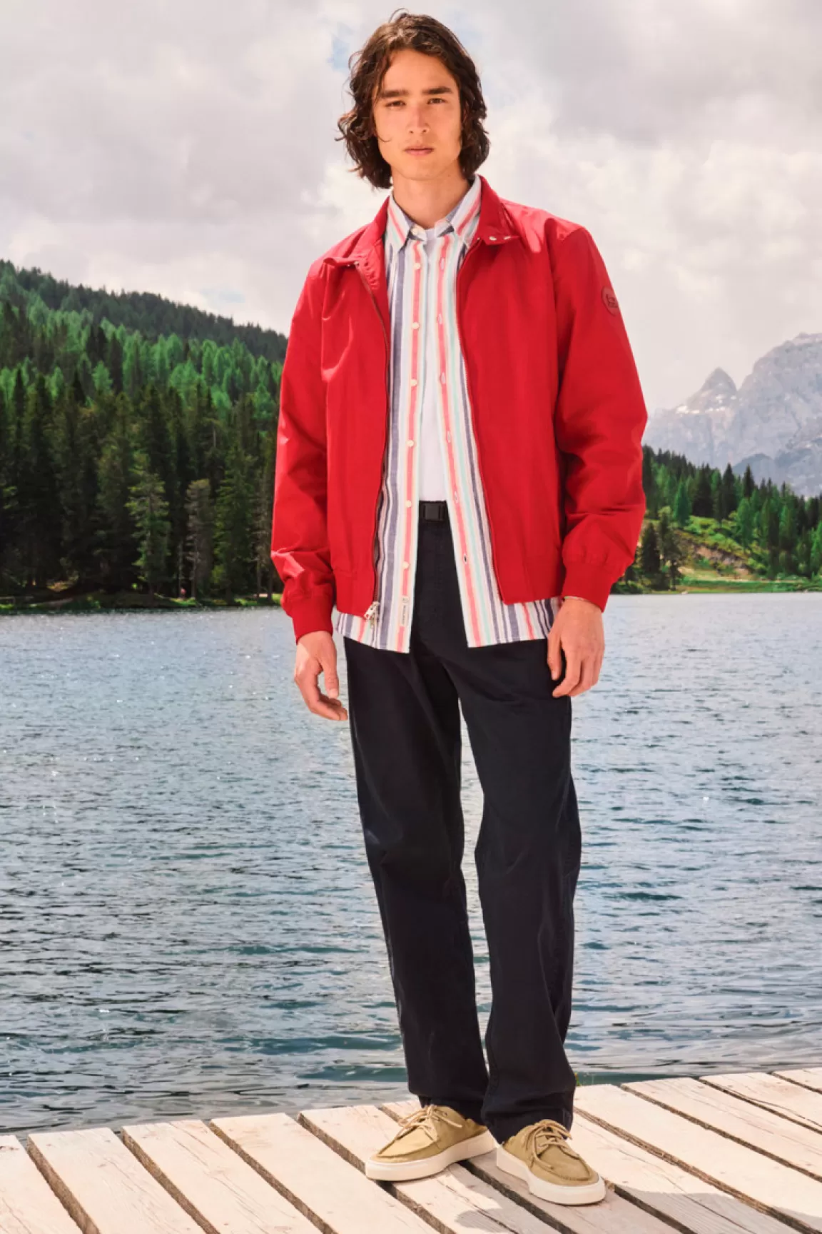 Uomo Woolrich Pantaloni e pantaloncini>Pantaloni Chino Tinti In Capo In Cotone Elasticizzato Con Cintura In Nylon
