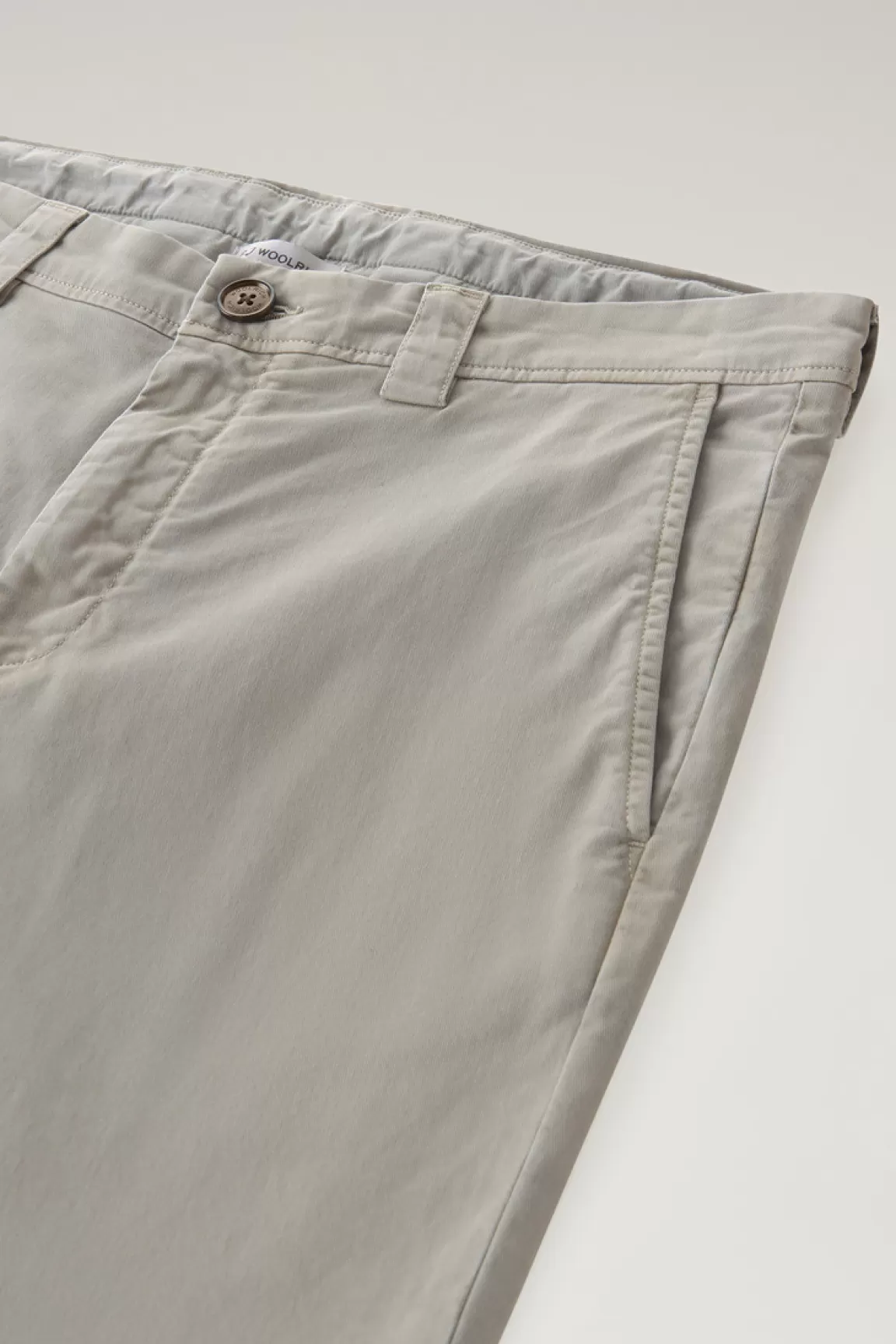 Uomo Woolrich Pantaloni e pantaloncini>Pantaloni Chino Tinti In Capo In Twill Di Cotone Elasticizzato