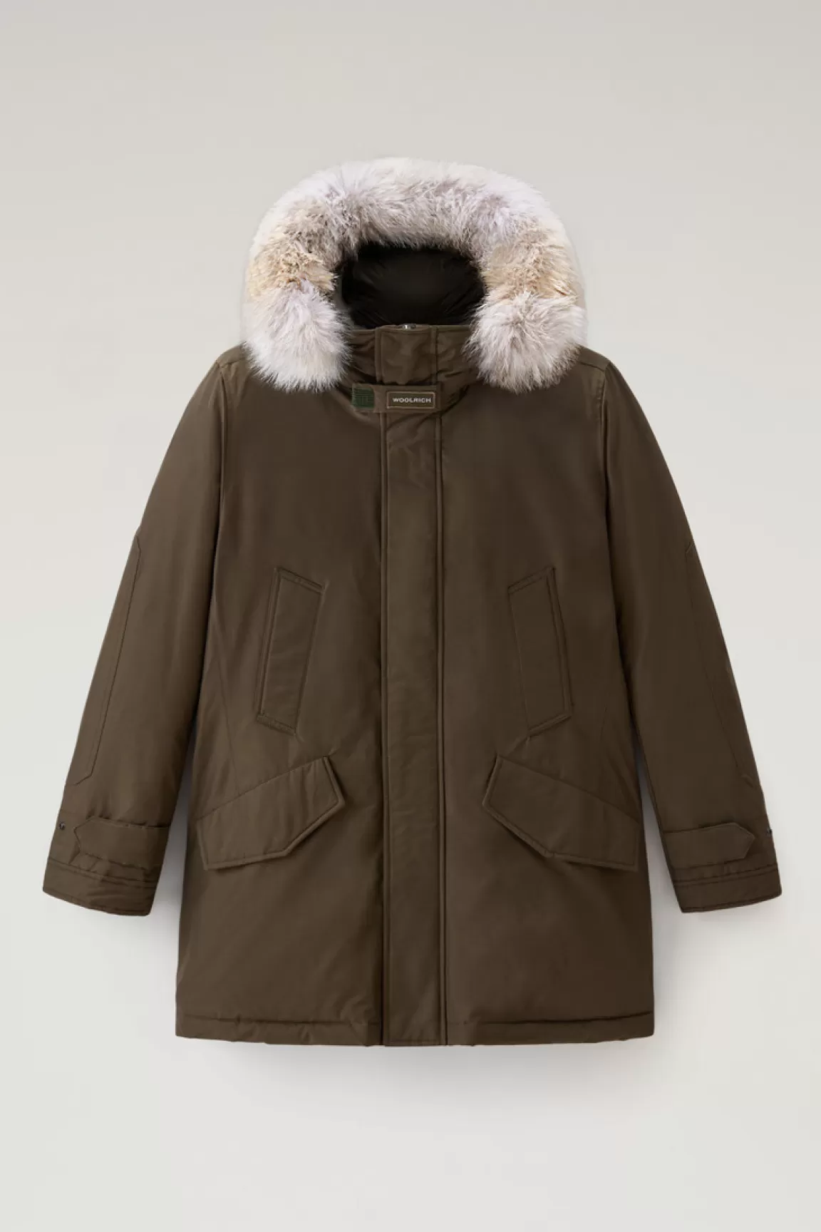 Uomo Woolrich Parka>Polar Parka In Ramar Cloth Con Collo Alto E Bordo In Pelliccia