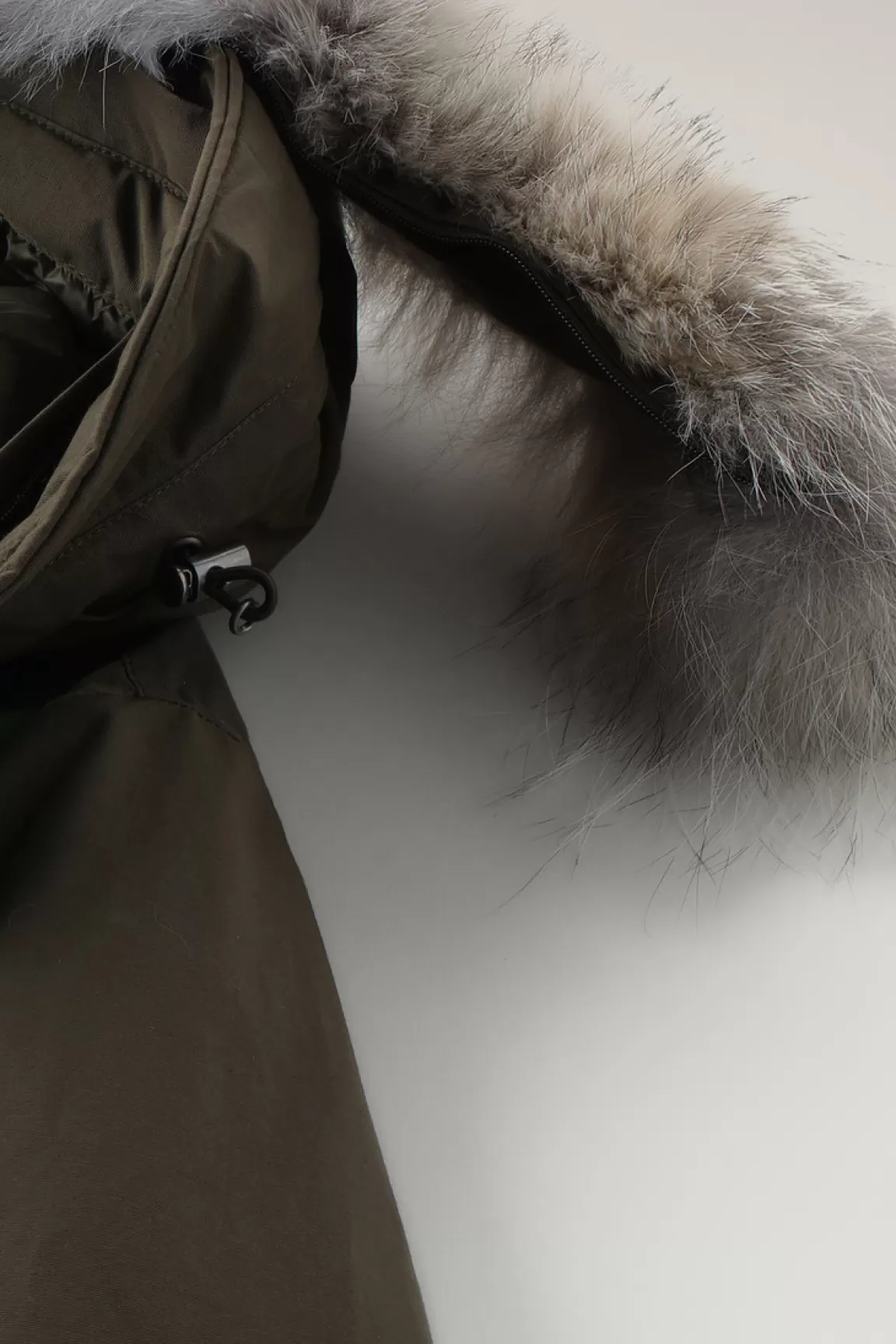 Uomo Woolrich Parka>Polar Parka In Ramar Cloth Con Collo Alto E Bordo In Pelliccia