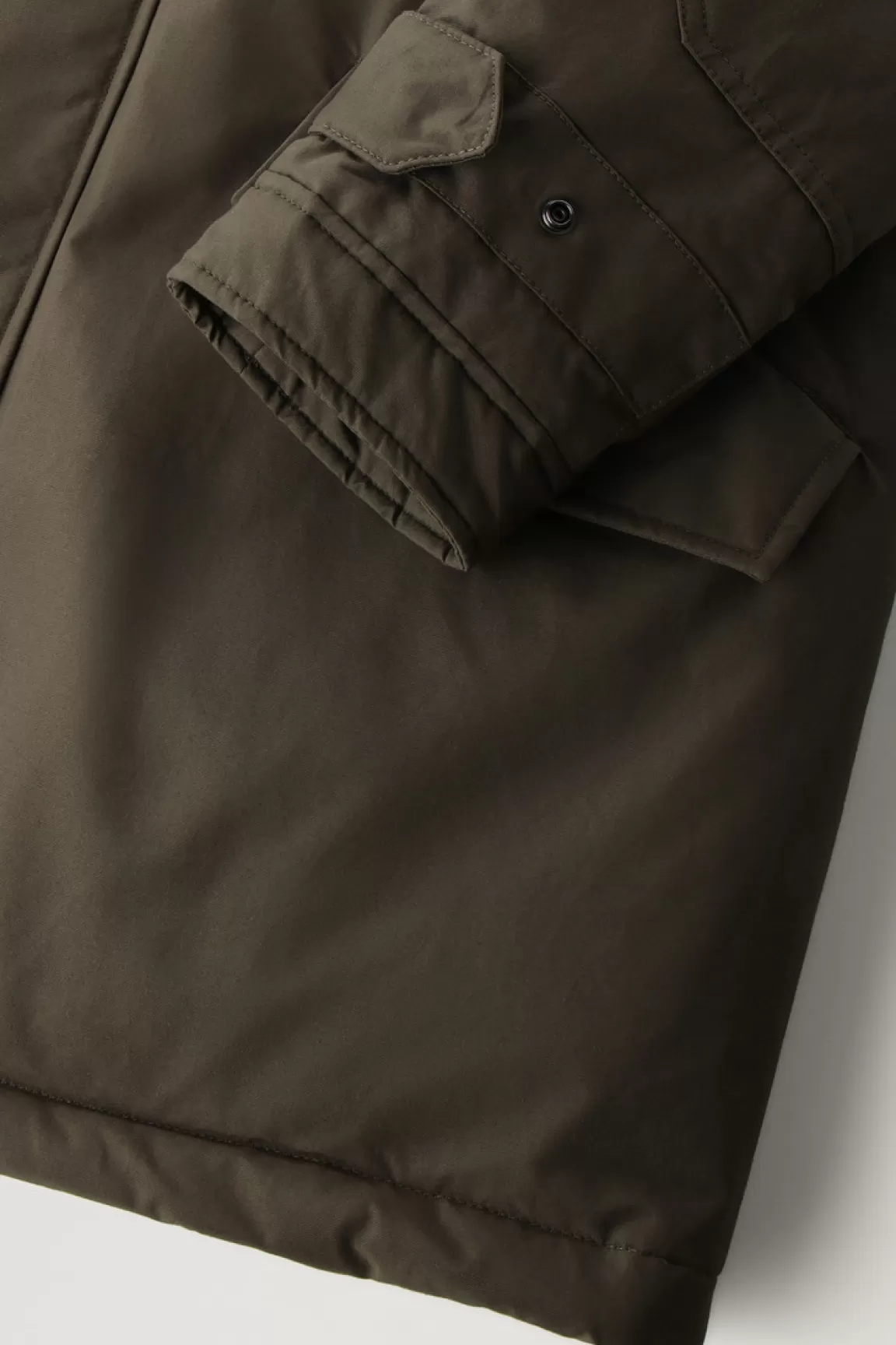 Uomo Woolrich Parka>Polar Parka In Ramar Cloth Con Collo Alto E Bordo In Pelliccia