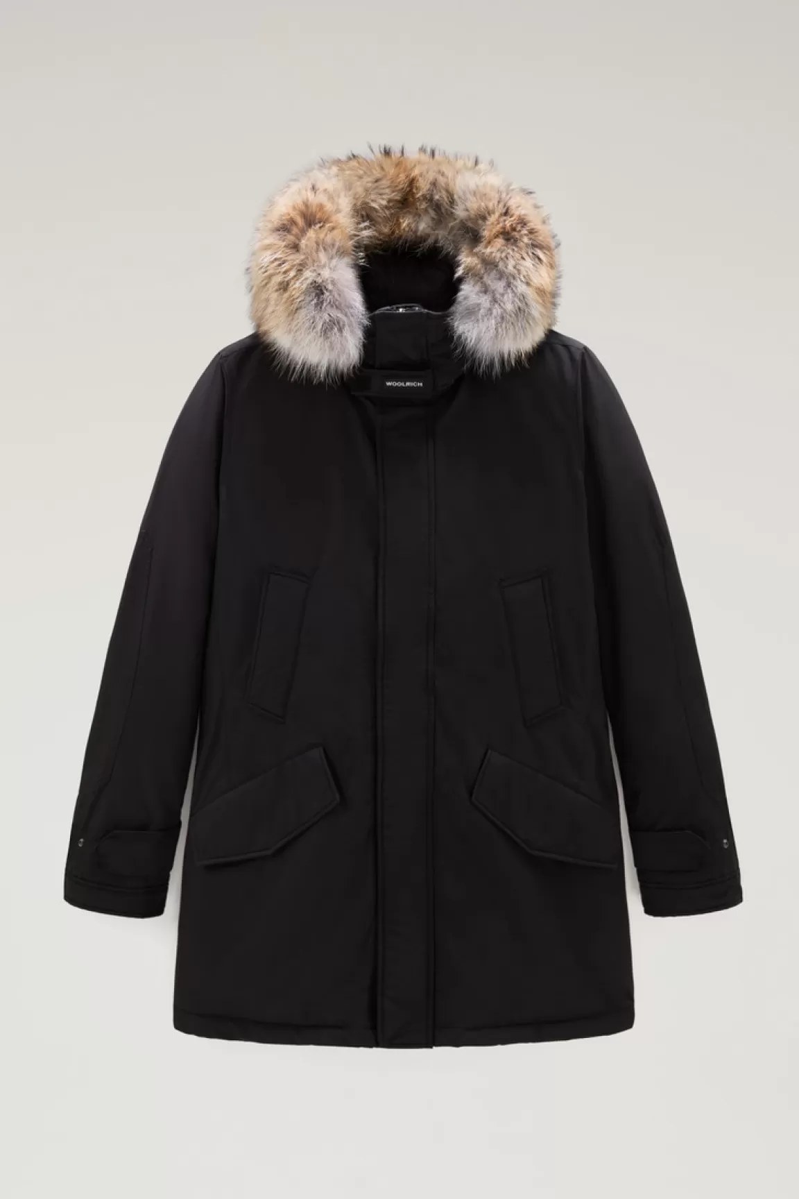 Uomo Woolrich Parka>Polar Parka In Ramar Cloth Con Collo Alto E Bordo In Pelliccia