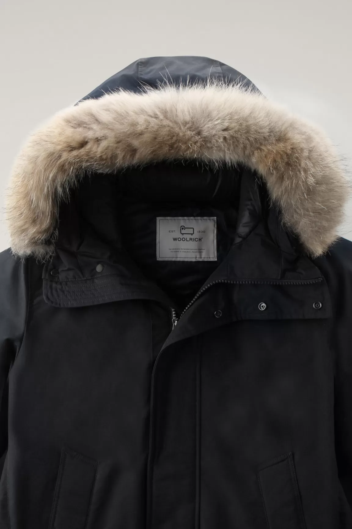 Uomo Woolrich Parka>Polar Parka In Ramar Cloth Con Collo Alto E Bordo In Pelliccia