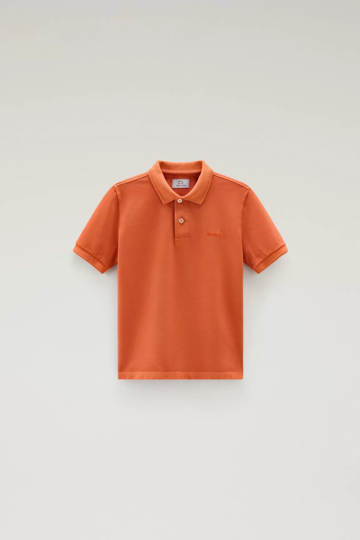 Bambino Woolrich Abbigliamento>Polo Mackinack Da Bambino Tinta In Capo In Cotone Elasticizzato