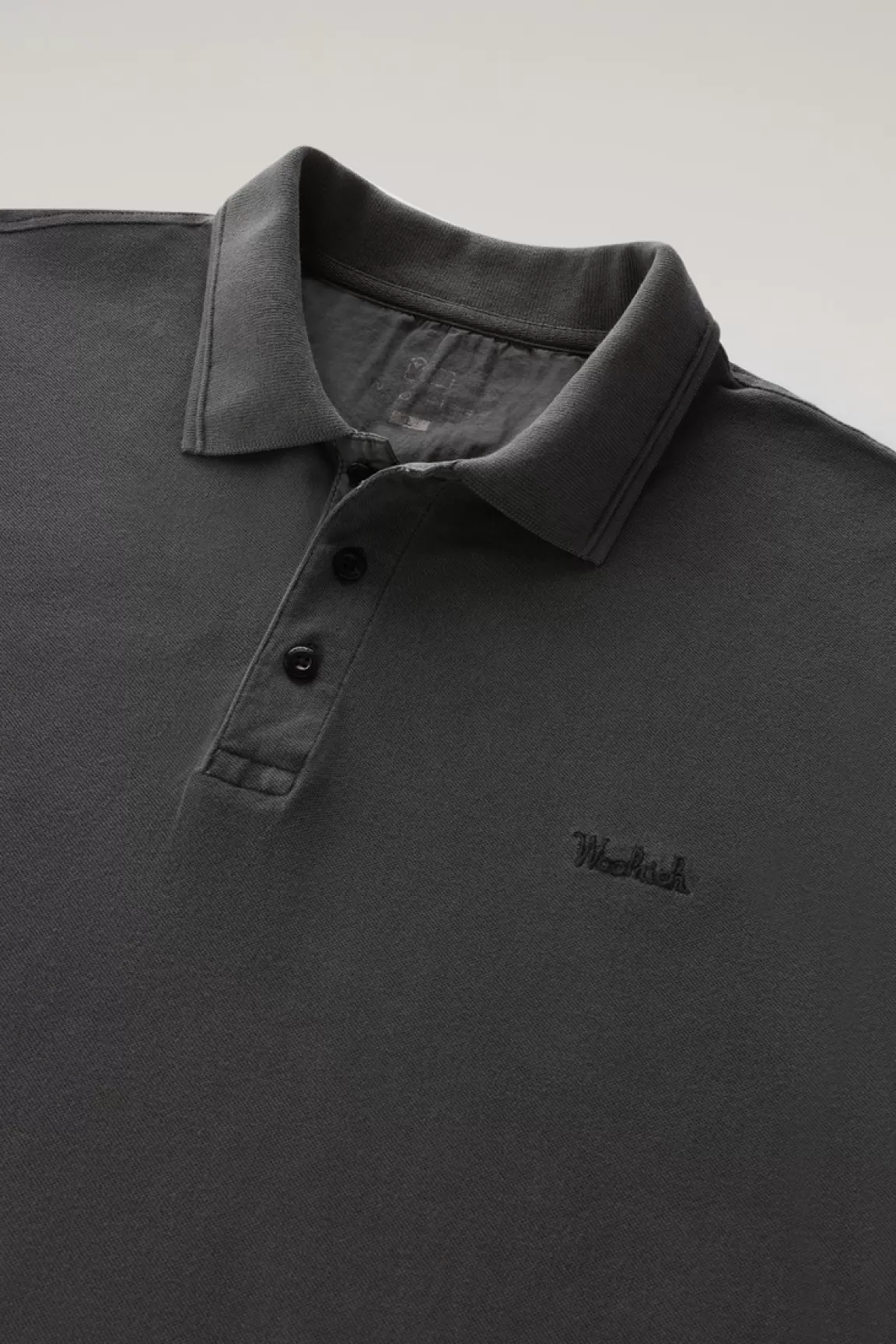 Uomo Woolrich Polo>Polo Mackinack Tinta In Capo In Piqué Di Cotone Elasticizzato