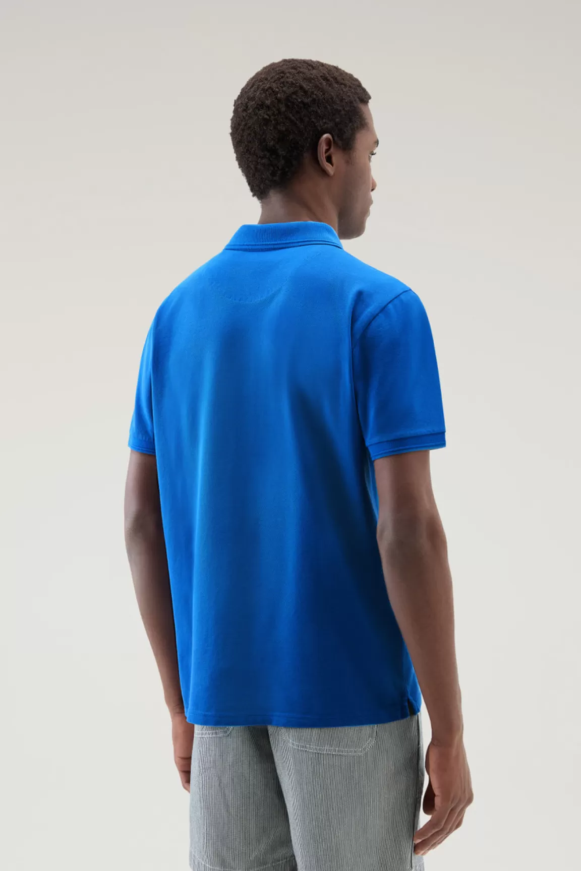 Uomo Woolrich Polo>Polo Mackinack Tinta In Capo In Piqué Di Cotone Elasticizzato