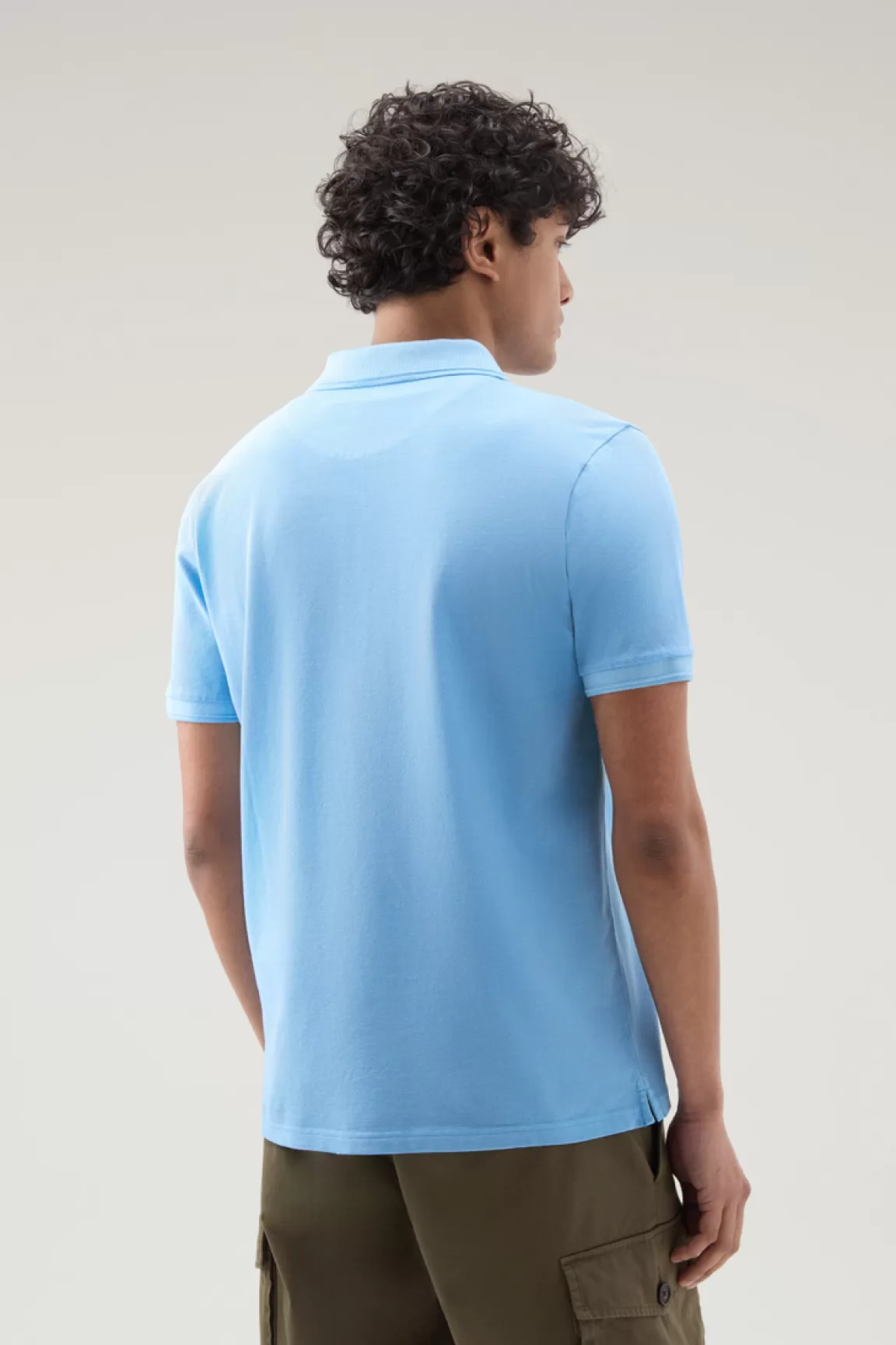 Uomo Woolrich Polo>Polo Mackinack Tinta In Capo In Piqué Di Cotone Elasticizzato