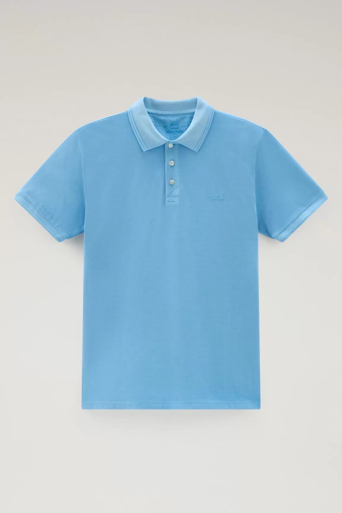 Uomo Woolrich Polo>Polo Mackinack Tinta In Capo In Piqué Di Cotone Elasticizzato