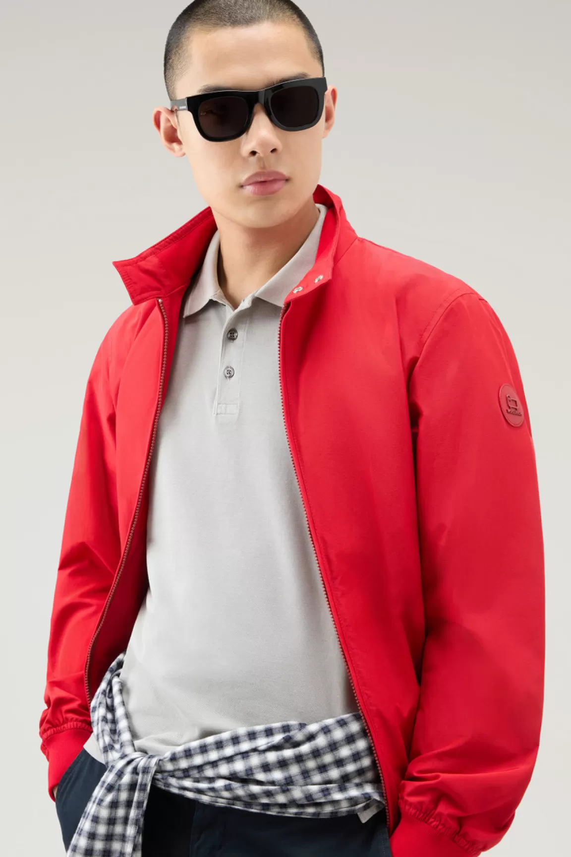 Uomo Woolrich Polo>Polo Mackinack Tinta In Capo In Piqué Di Cotone Elasticizzato