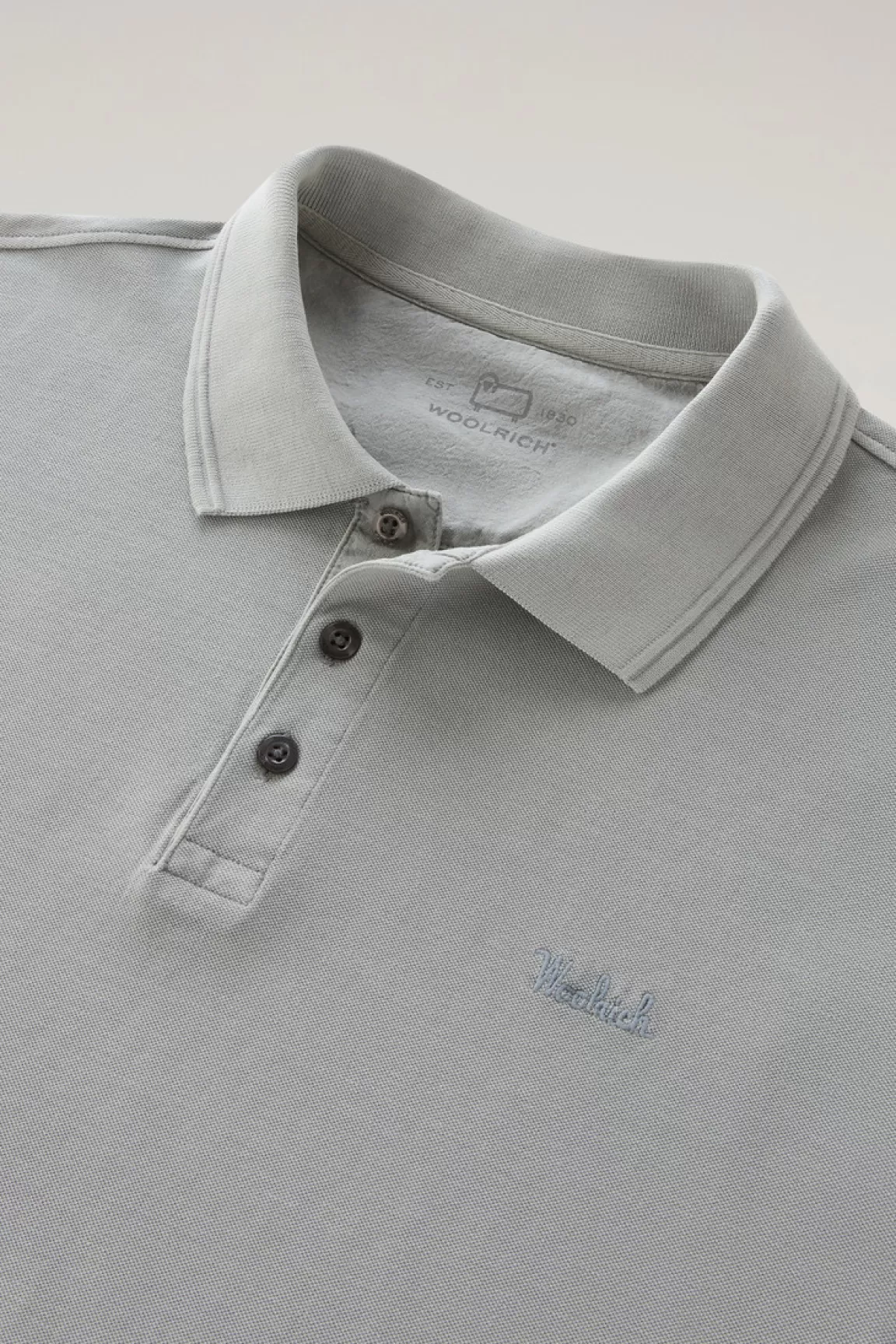 Uomo Woolrich Polo>Polo Mackinack Tinta In Capo In Piqué Di Cotone Elasticizzato