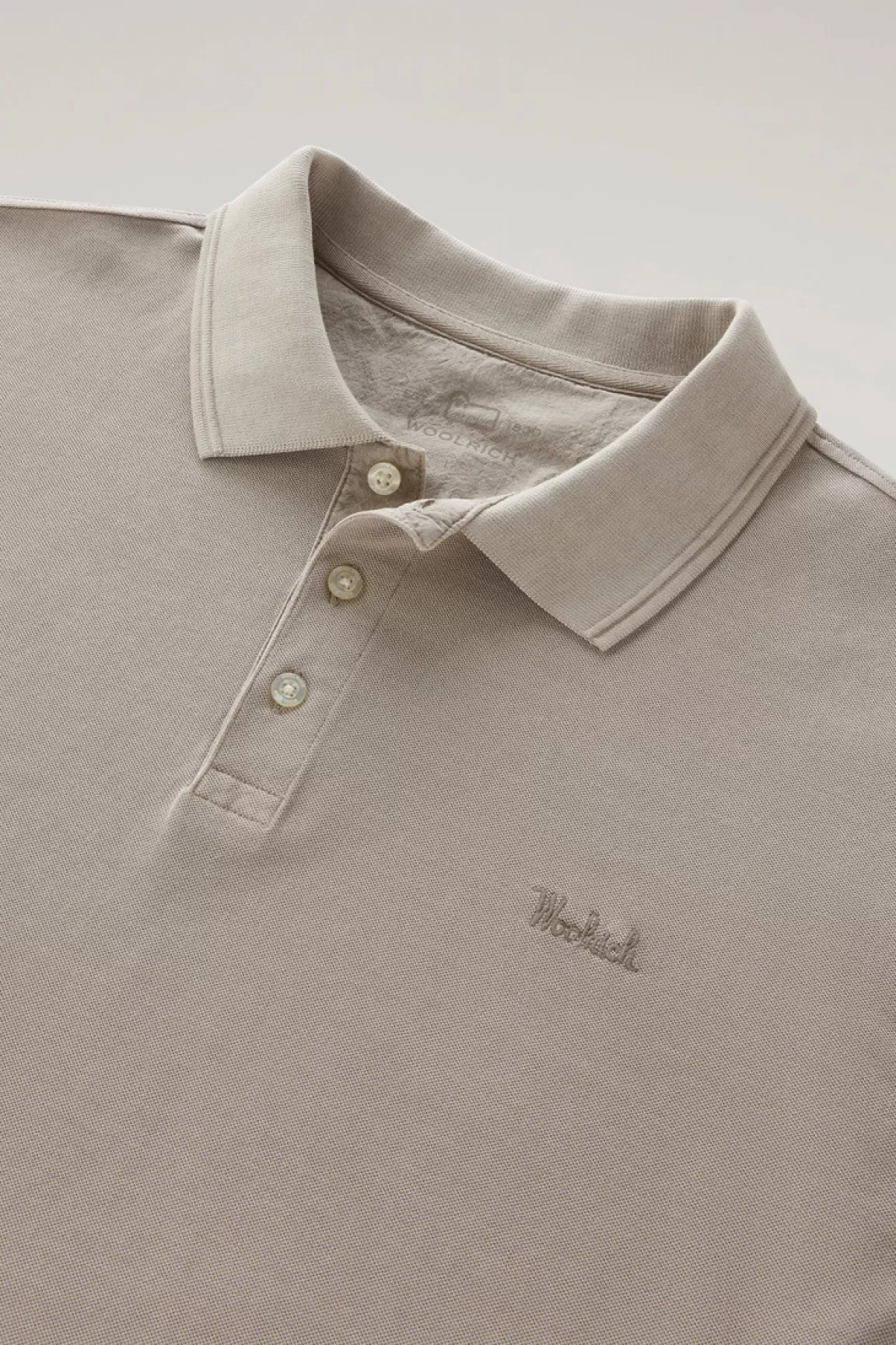 Uomo Woolrich Polo>Polo Mackinack Tinta In Capo In Piqué Di Cotone Elasticizzato