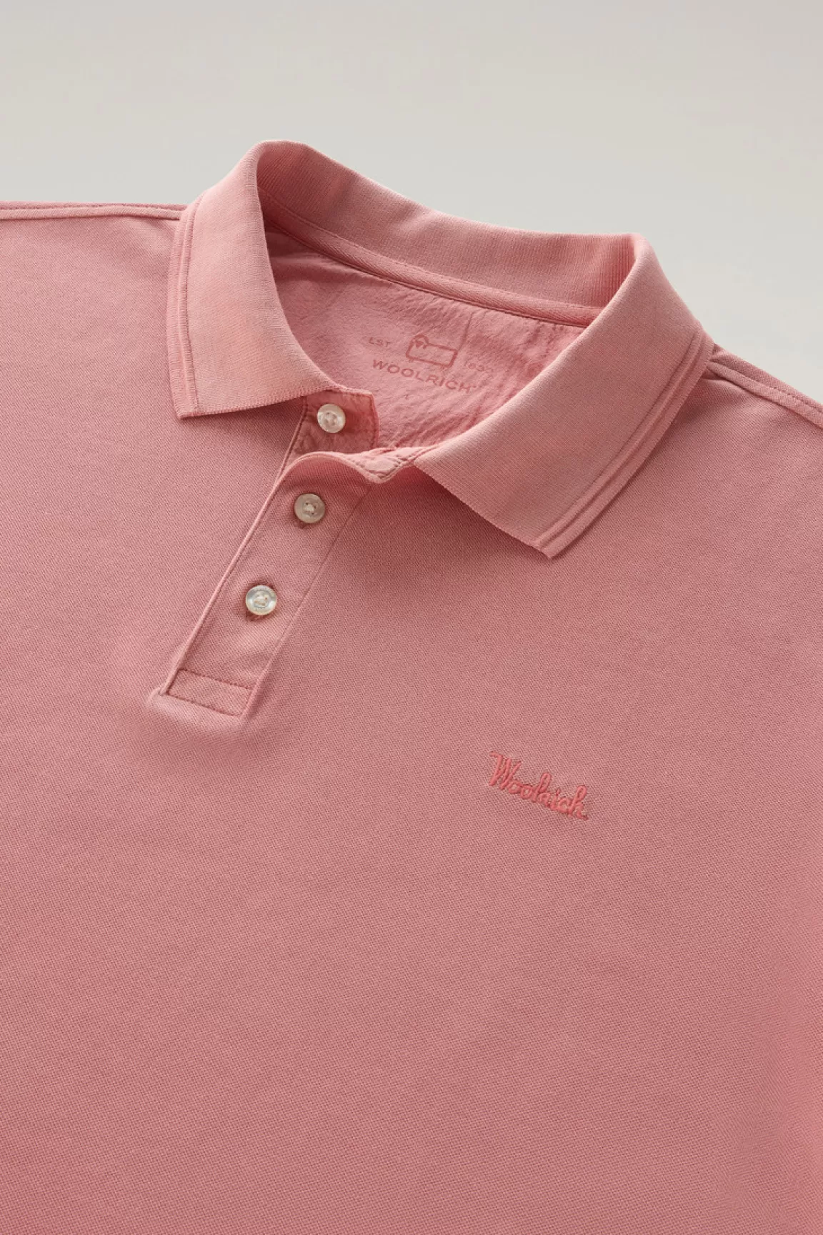 Uomo Woolrich Polo>Polo Mackinack Tinta In Capo In Piqué Di Cotone Elasticizzato