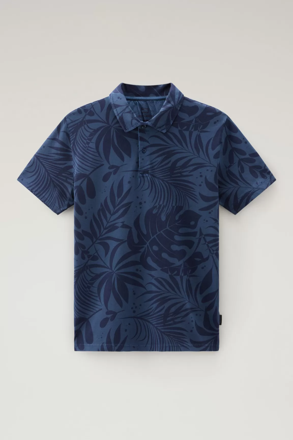 Uomo Woolrich Polo>Polo Tinta In Capo In Cotone Elasticizzato Con Stampa Tropical