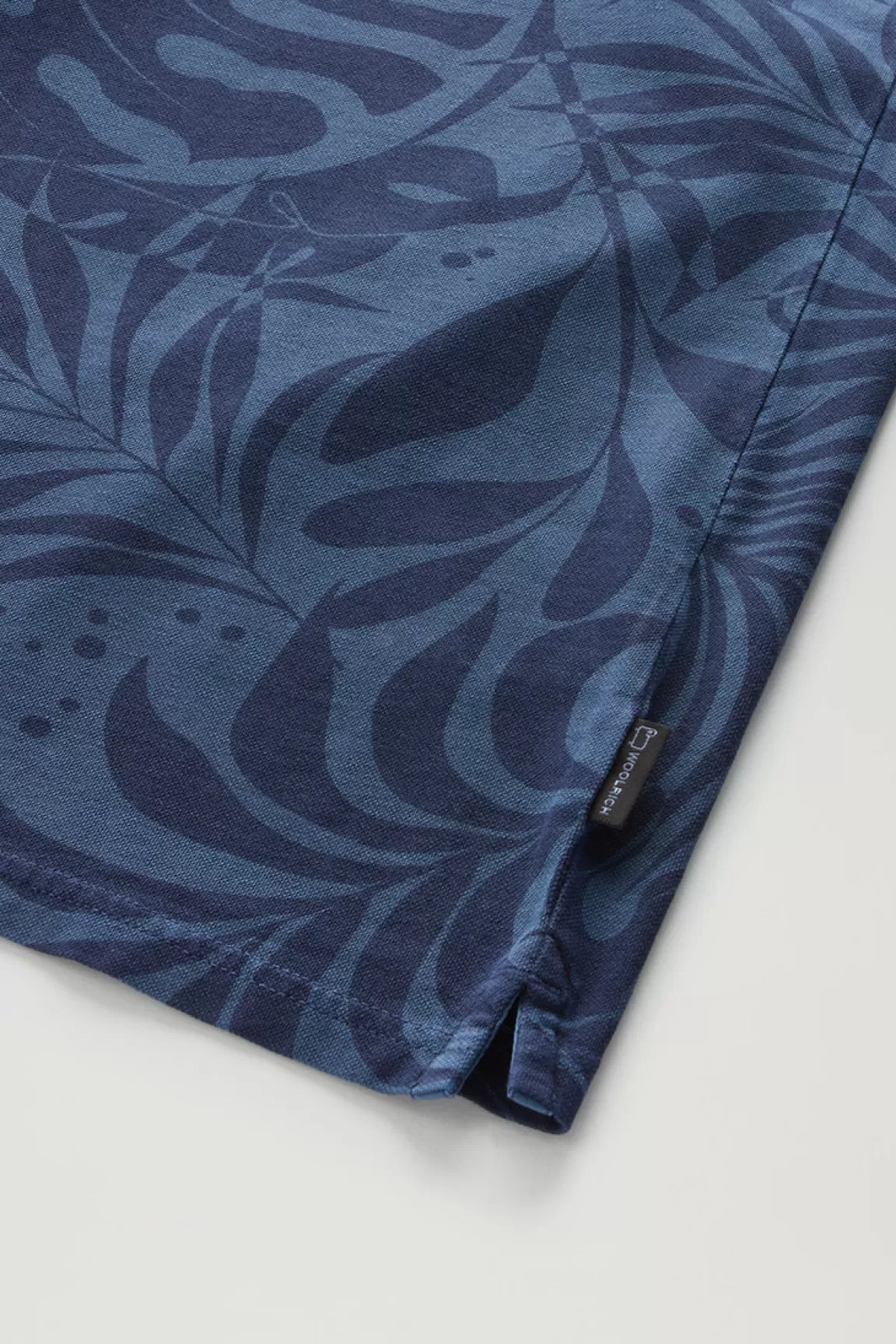 Uomo Woolrich Polo>Polo Tinta In Capo In Cotone Elasticizzato Con Stampa Tropical