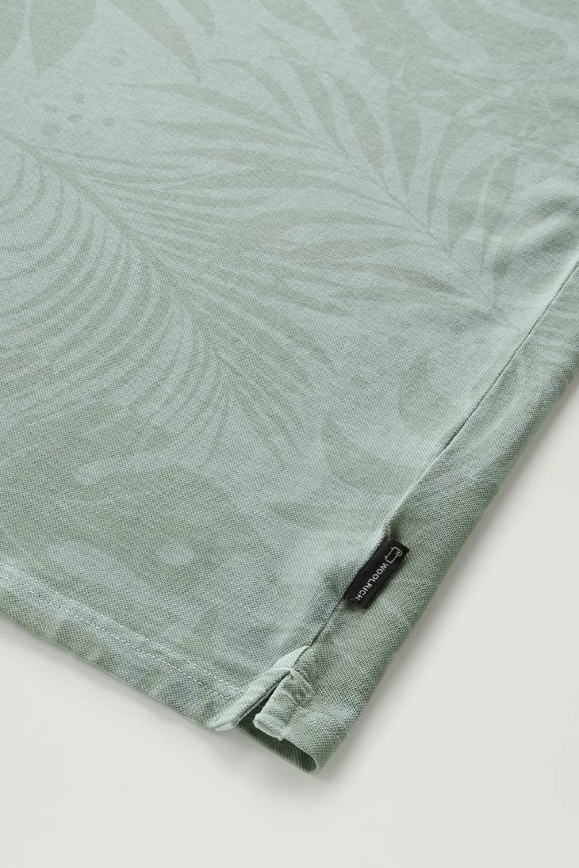 Uomo Woolrich Polo>Polo Tinta In Capo In Cotone Elasticizzato Con Stampa Tropical