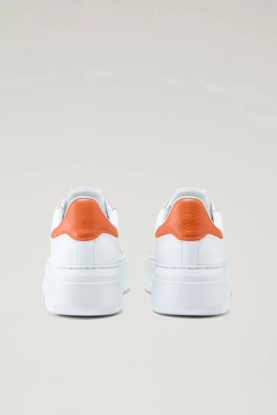 Donna Woolrich Sneakers>Sneakers Chunky Court In Pelle Con Dettagli A Contrasto