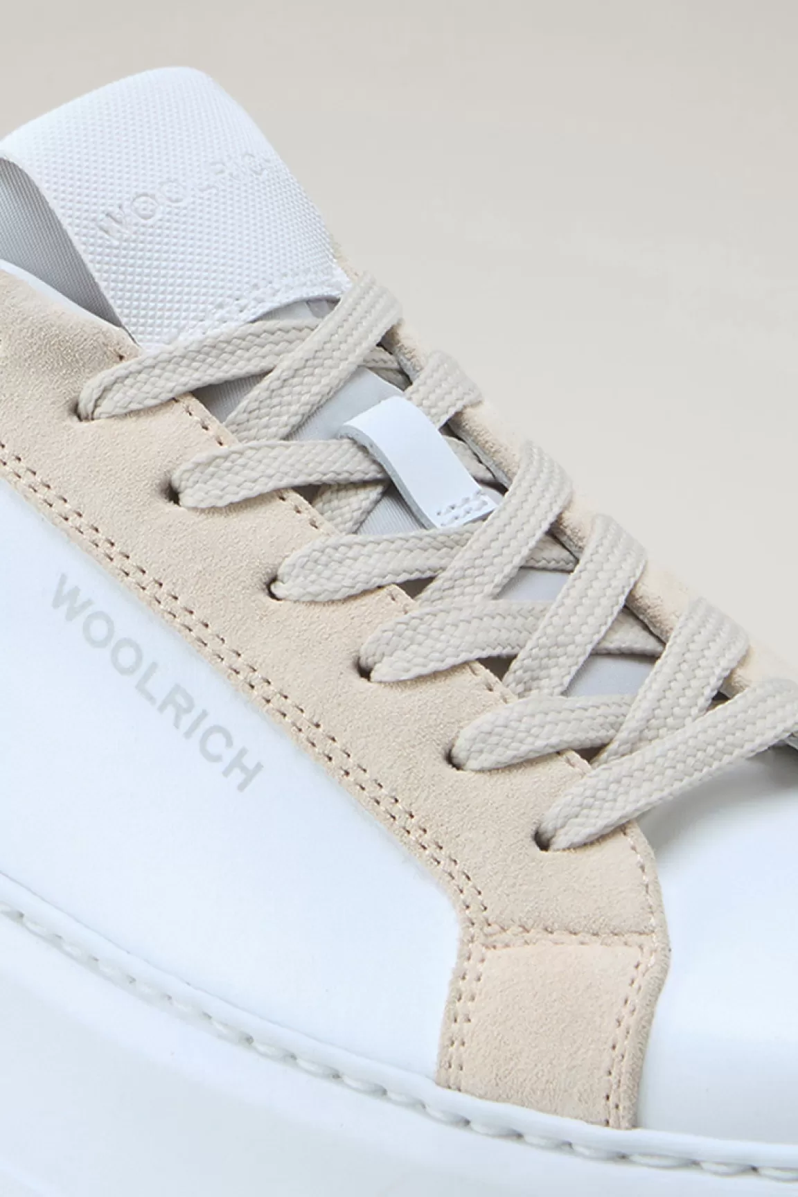 Donna Woolrich Sneakers>Sneakers Chunky Court In Pelle Con Dettagli A Contrasto