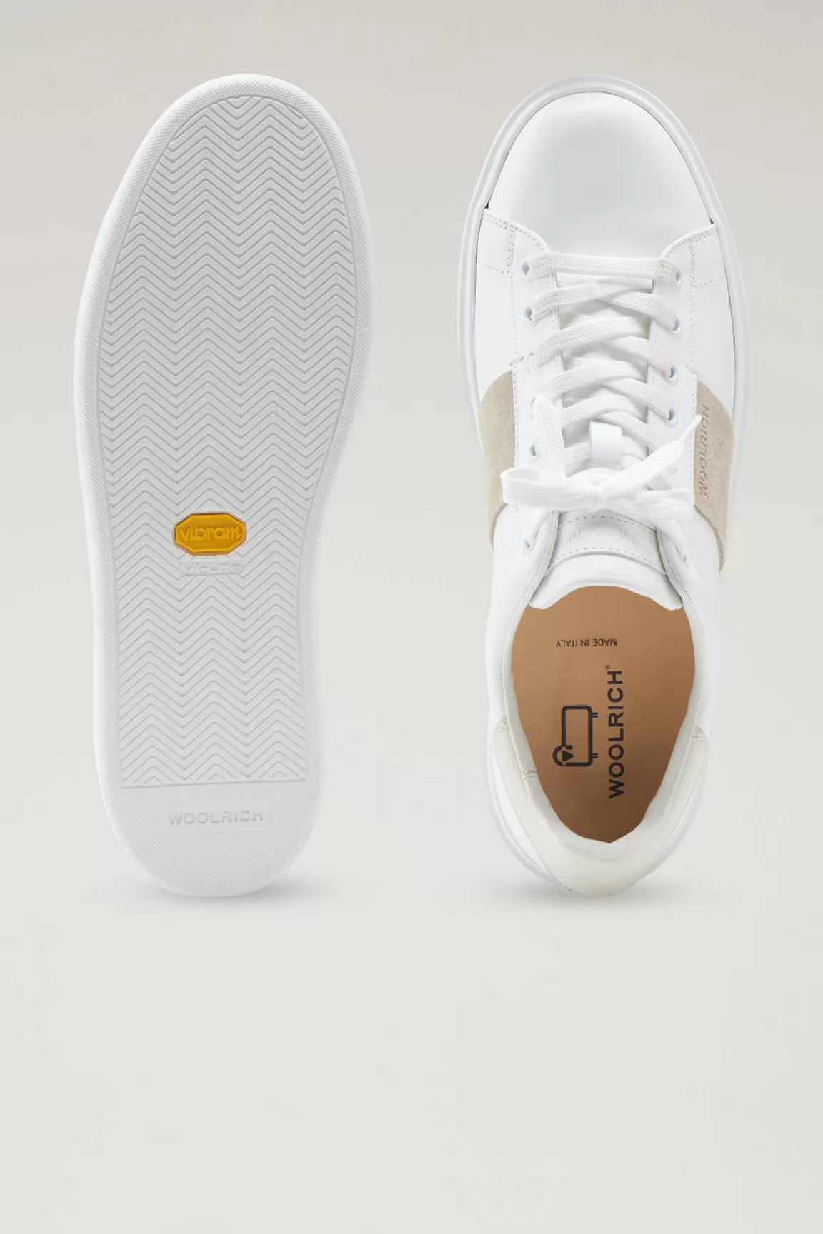 Uomo Woolrich Sneakers>Sneakers Classic Court In Pelle Con Banda In Pelle Scamosciata