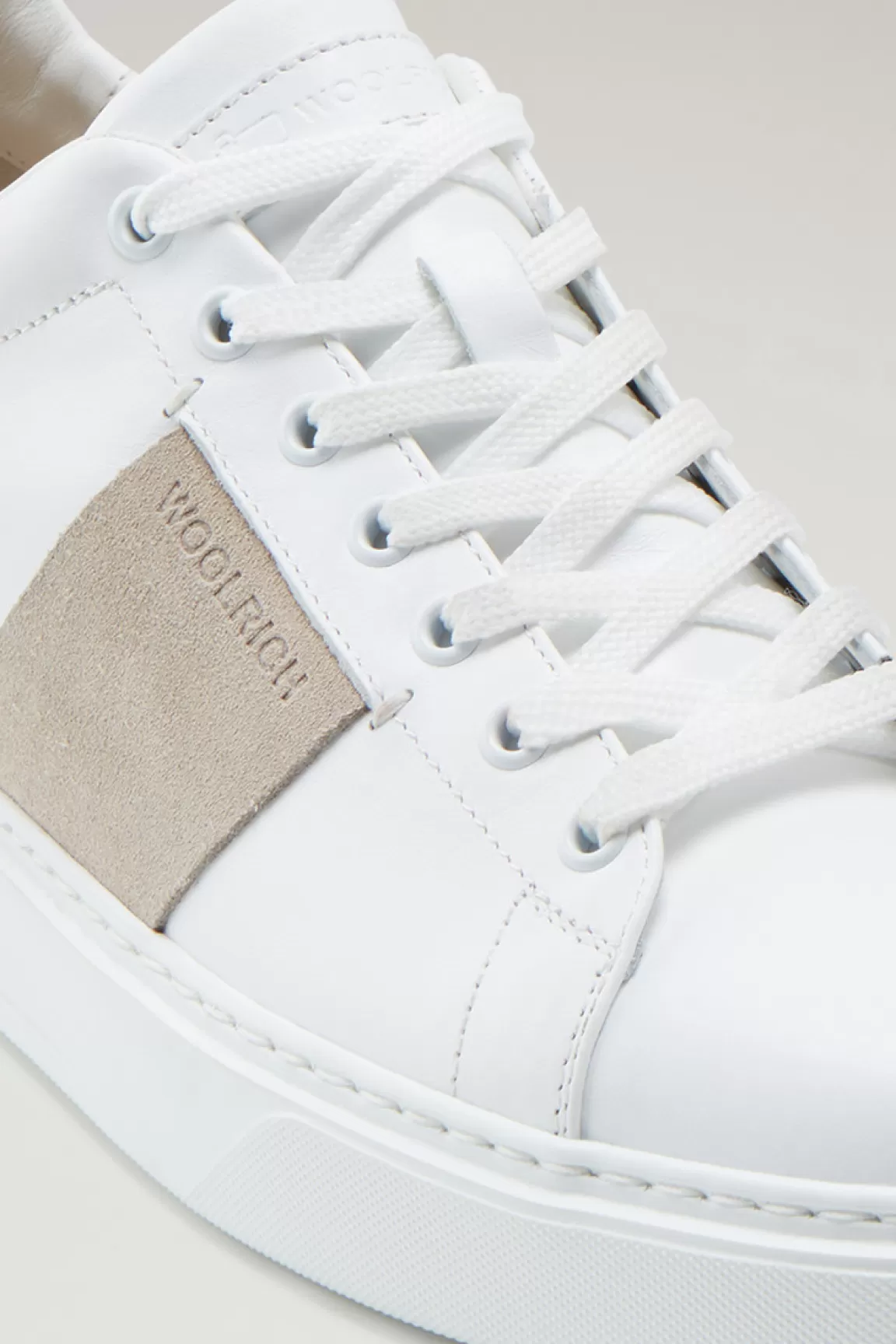 Uomo Woolrich Sneakers>Sneakers Classic Court In Pelle Con Banda In Pelle Scamosciata