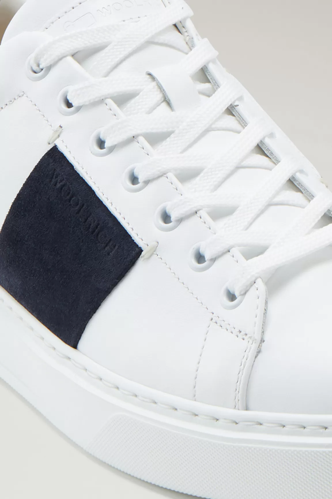 Uomo Woolrich Sneakers>Sneakers Classic Court In Pelle Con Banda In Pelle Scamosciata