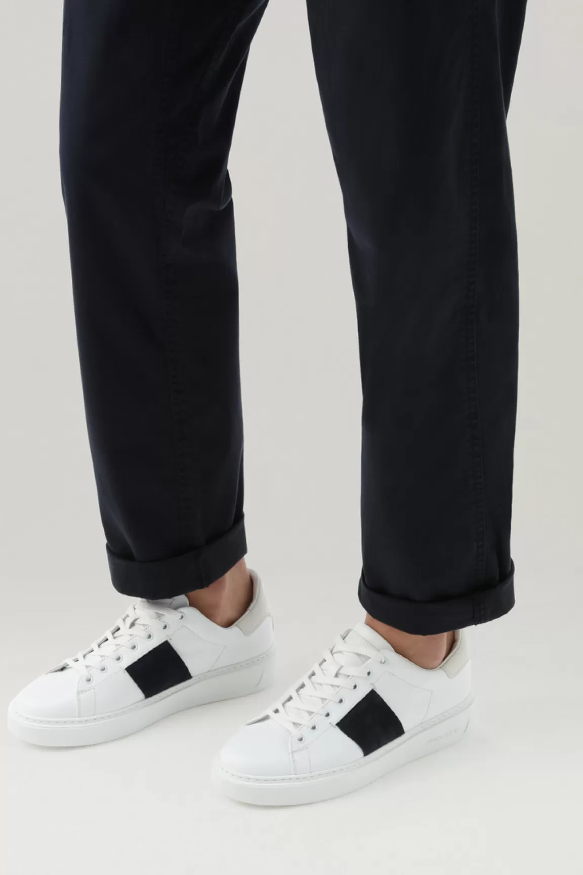 Uomo Woolrich Sneakers>Sneakers Classic Court In Pelle Con Banda In Pelle Scamosciata
