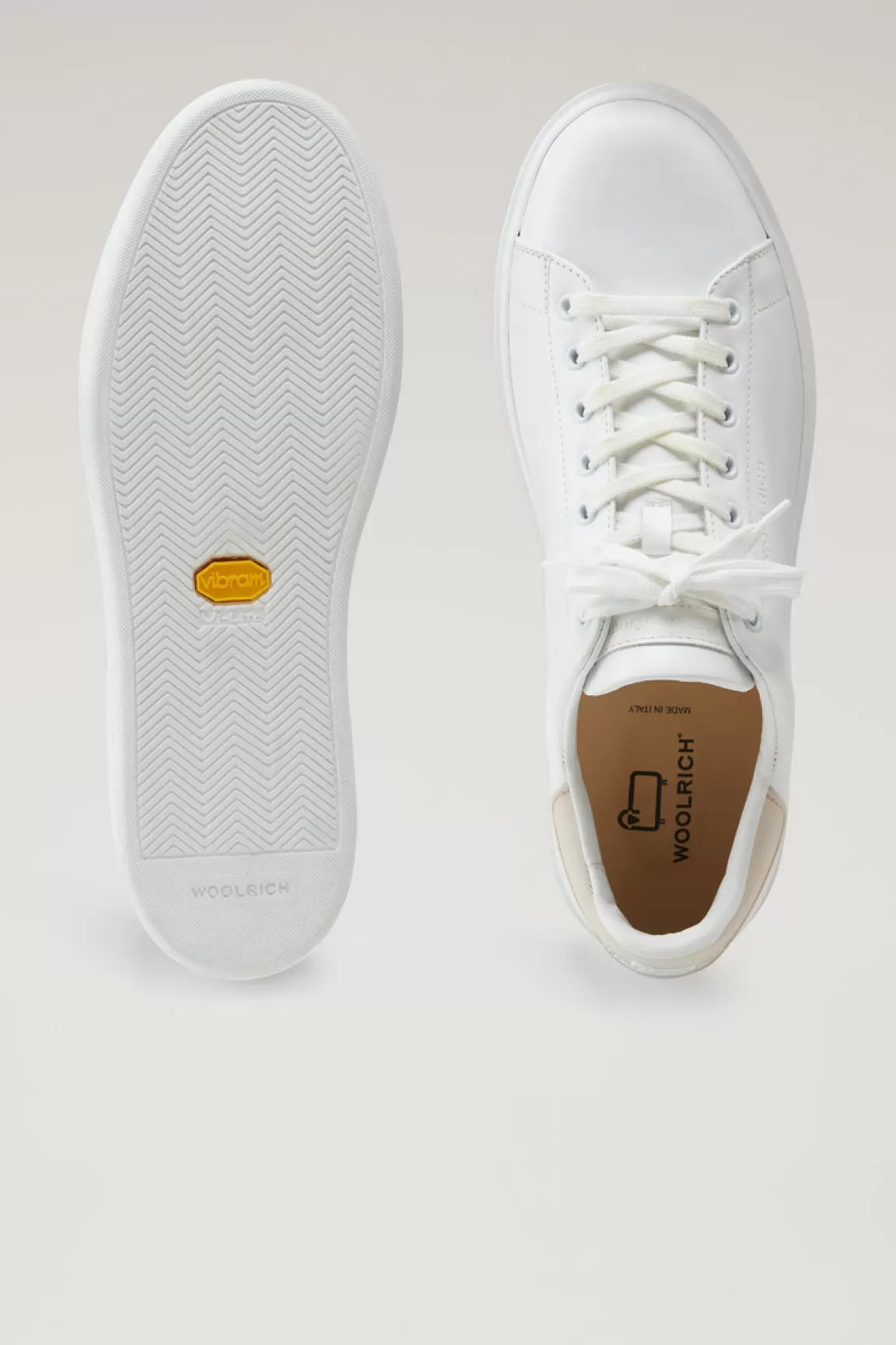 Uomo Woolrich Sneakers>Sneakers Classic Court In Pelle Con Dettagli A Contrasto