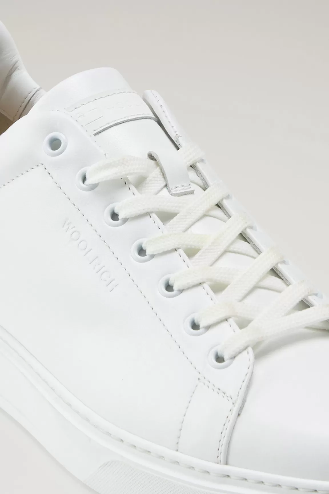 Uomo Woolrich Sneakers>Sneakers Classic Court In Pelle Con Dettagli A Contrasto