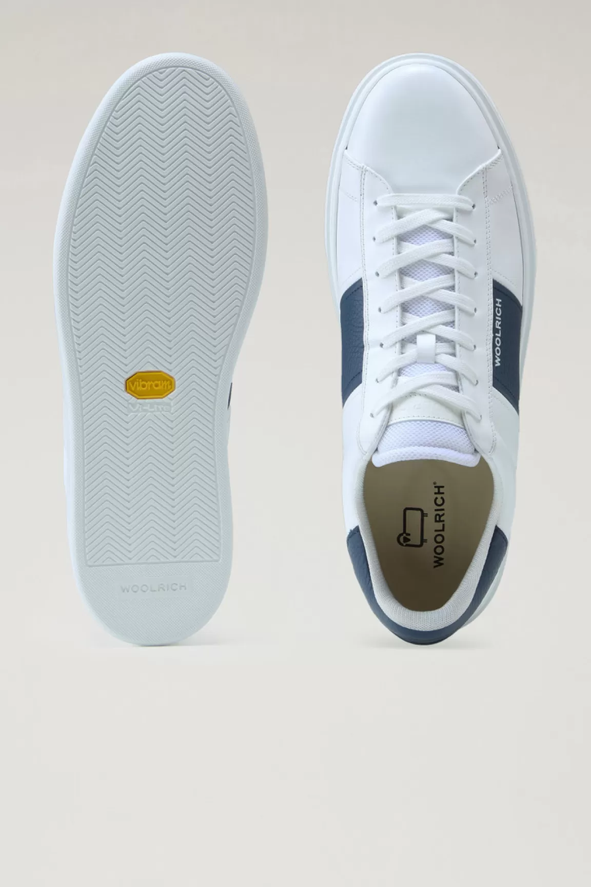 Uomo Woolrich Sneakers>Sneakers Classic Court In Pelle Con Dettagli A Contrasto