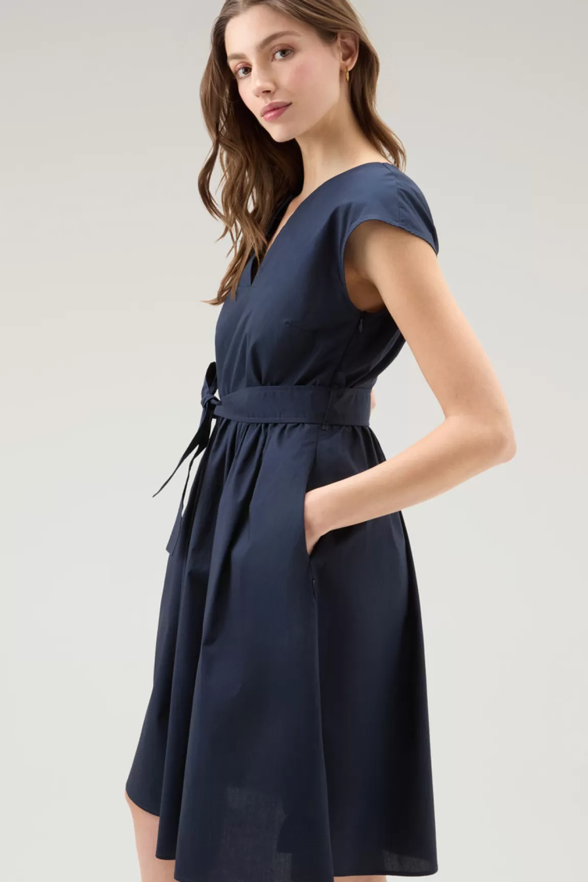 Donna Woolrich Vestiti e gonne>Vestito Corto In Popeline Di Puro Cotone