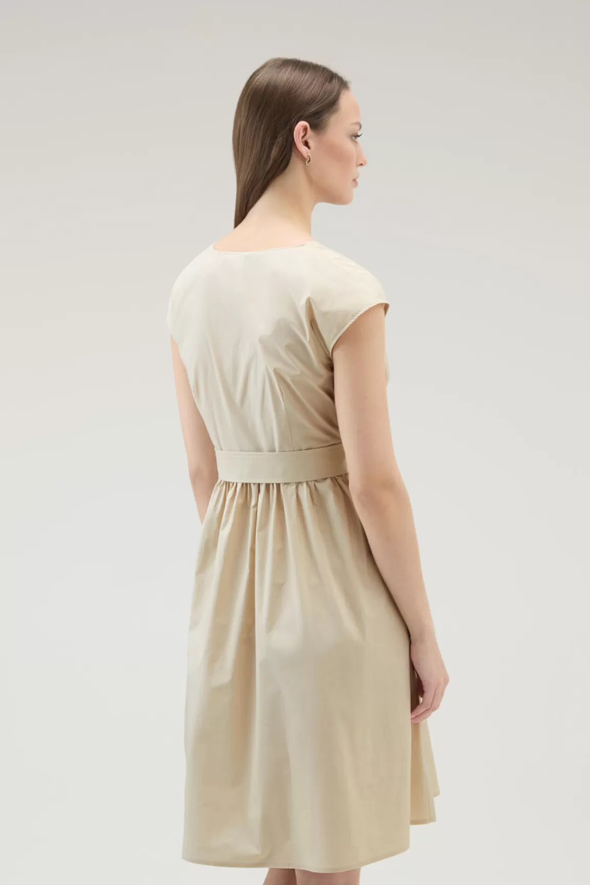 Donna Woolrich Vestiti e gonne>Vestito Corto In Popeline Di Puro Cotone